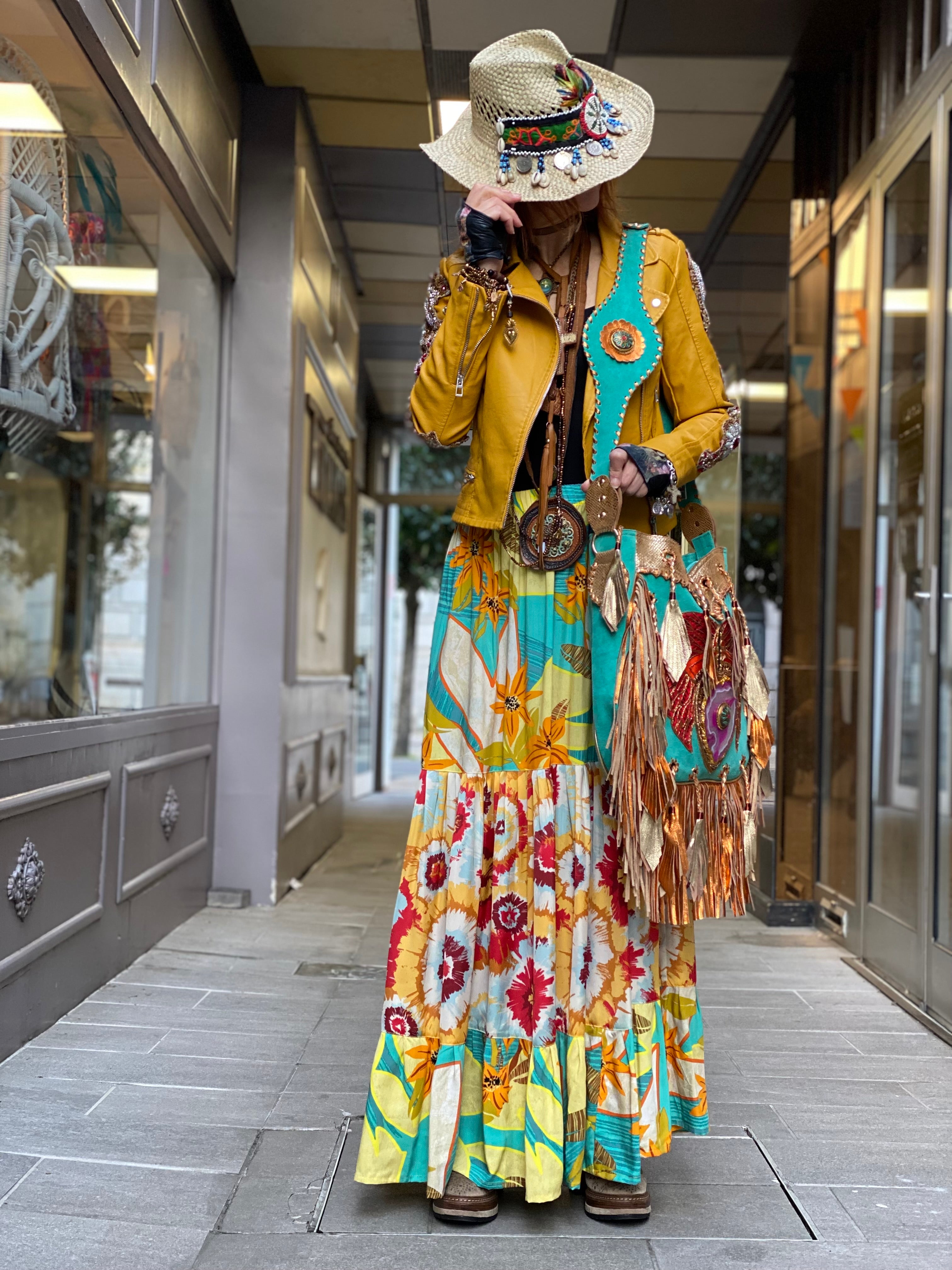 Pirate Flower long skirt