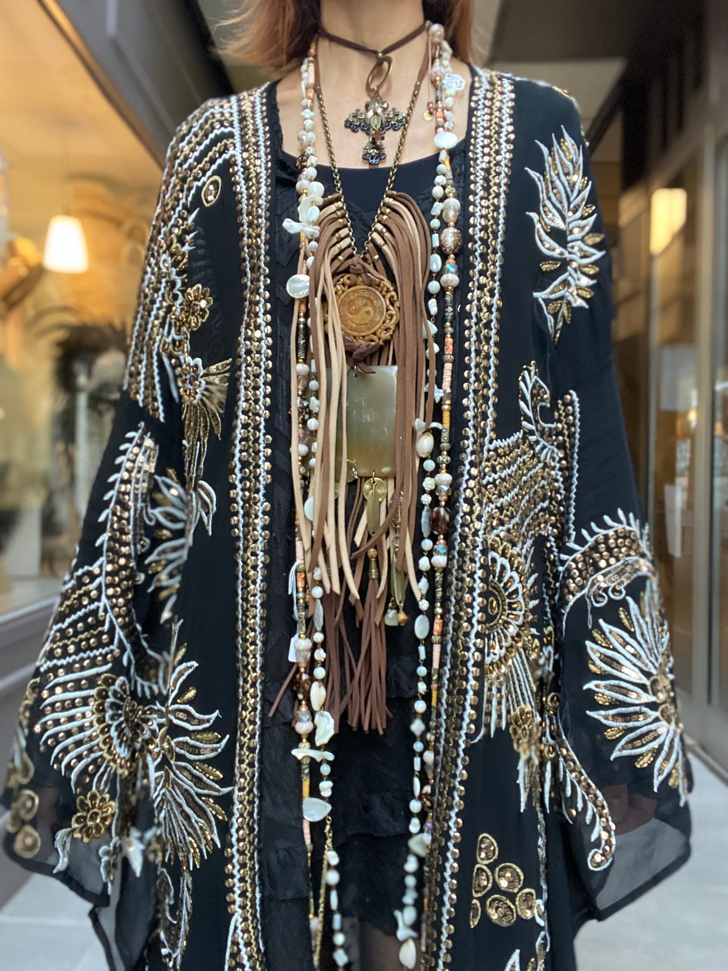 Short embroidered kimono Mamz'elle Zoé