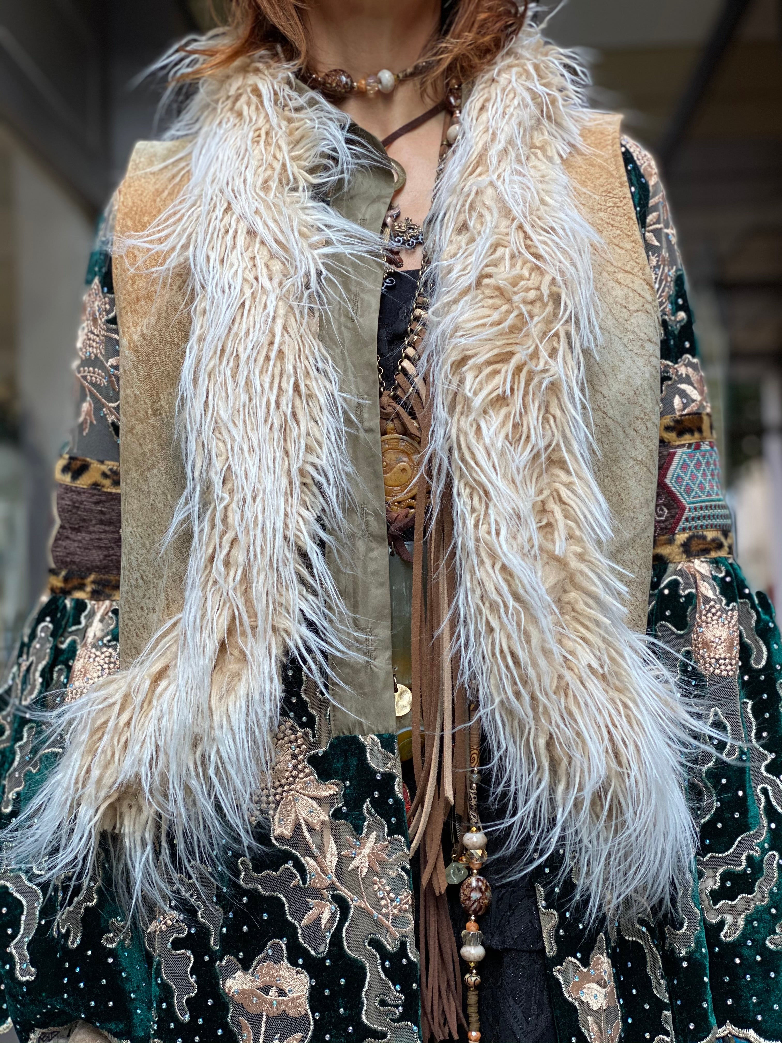 Gilet cuir Yoka Iguan Atypikskin