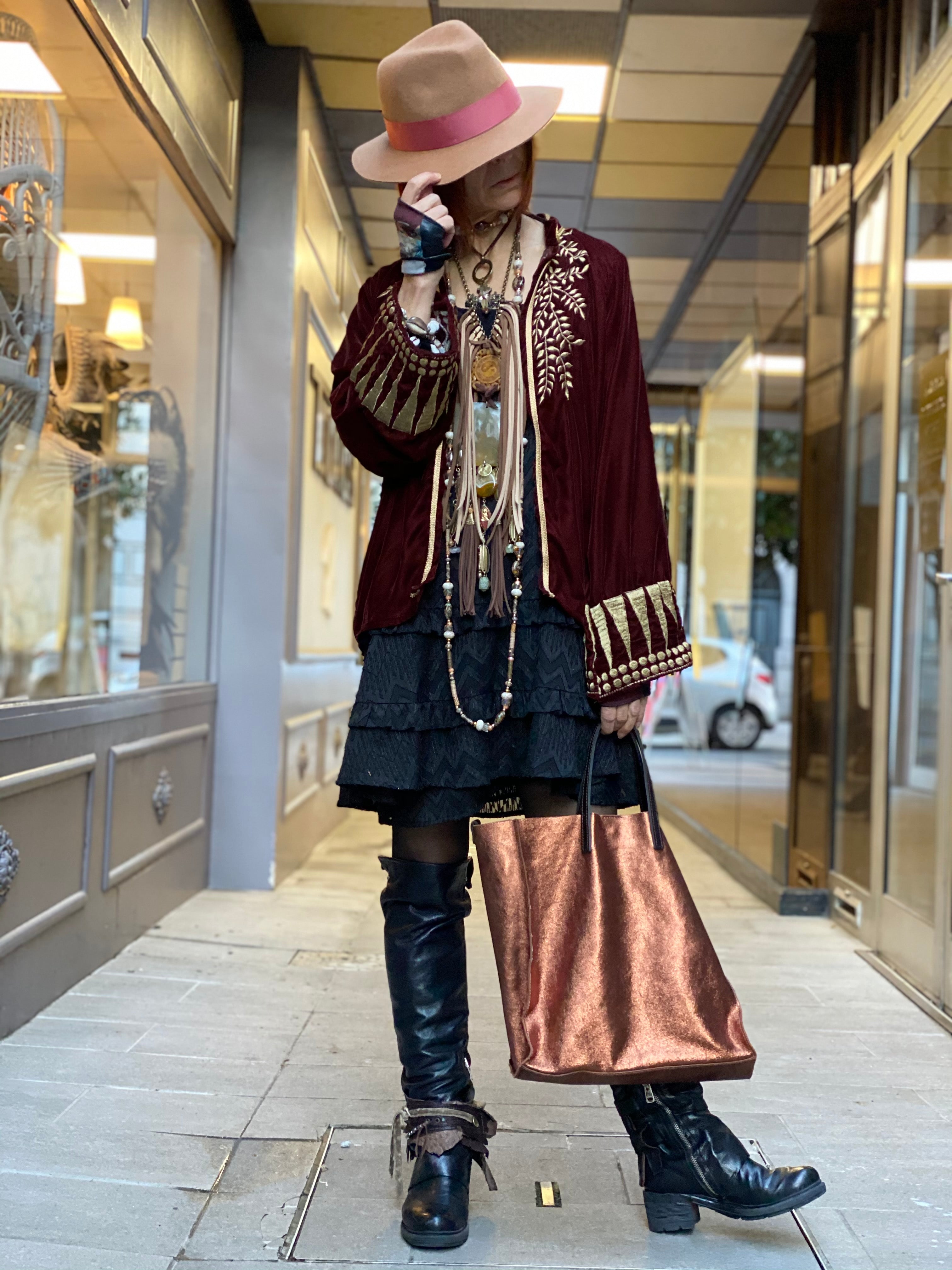 Mamz'elle Zoé short velvet kimono