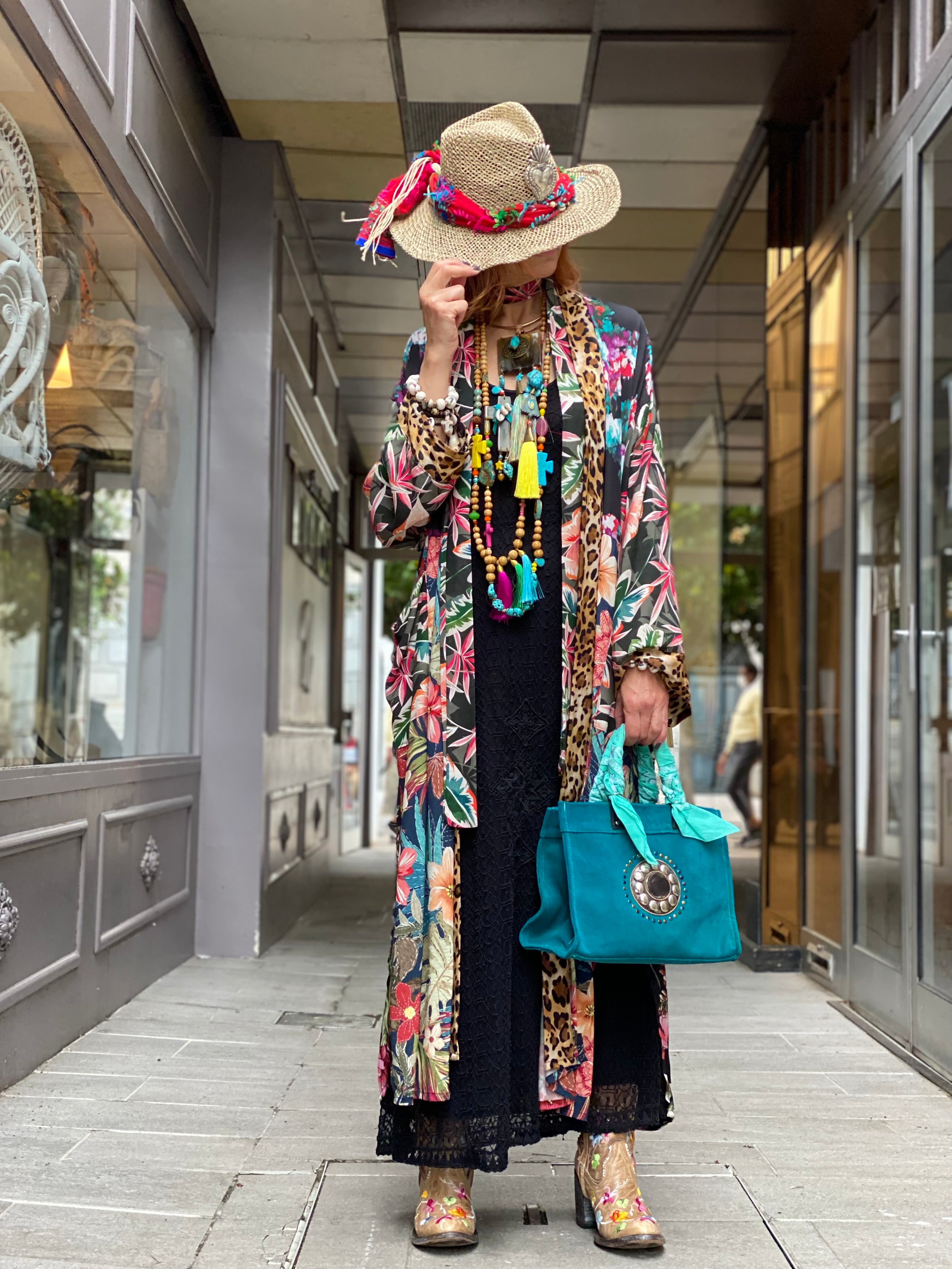 Kimono Long Fleur de Pirate