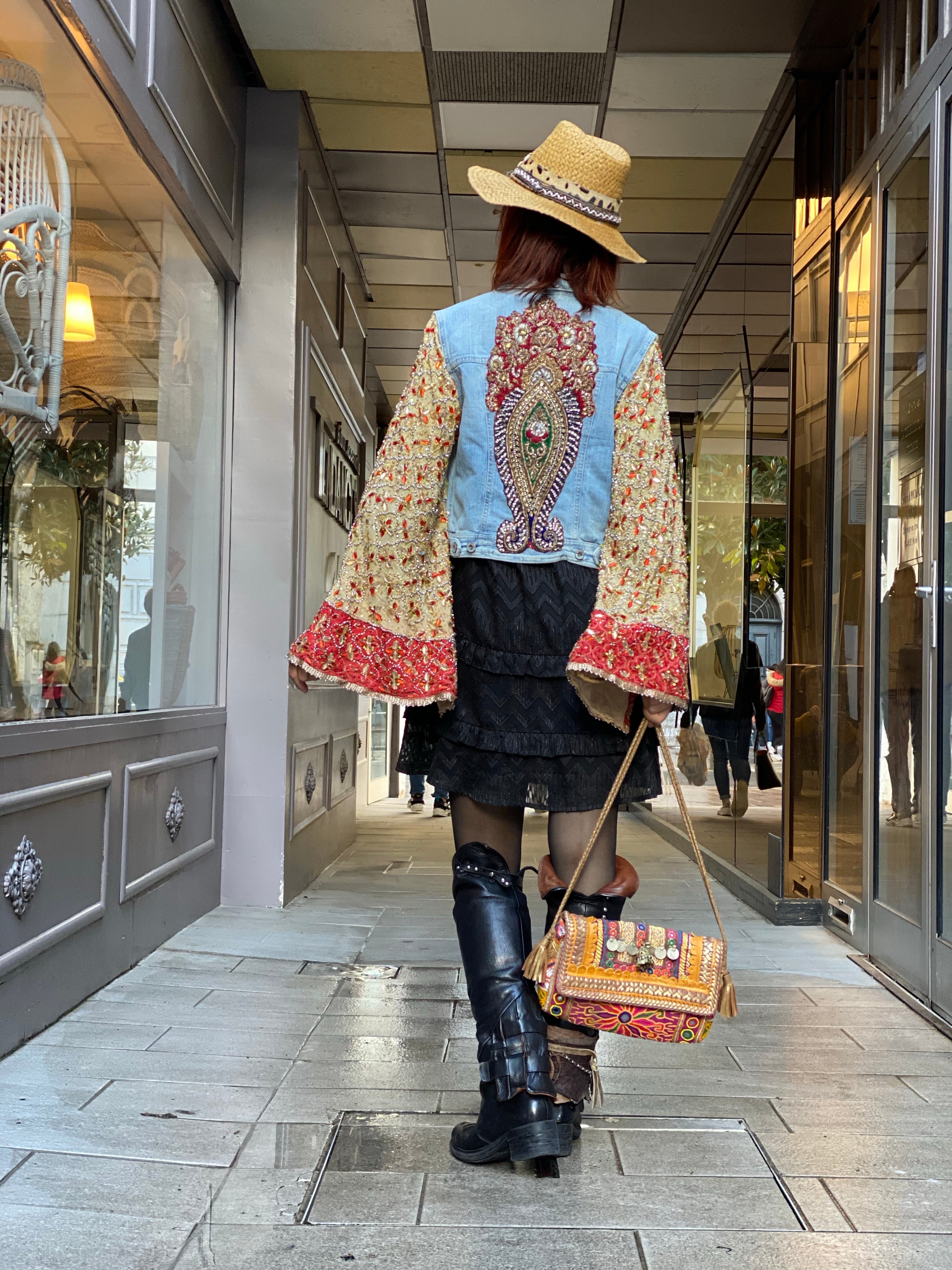 Mamz'elle Zoé Jean Saree Jacket