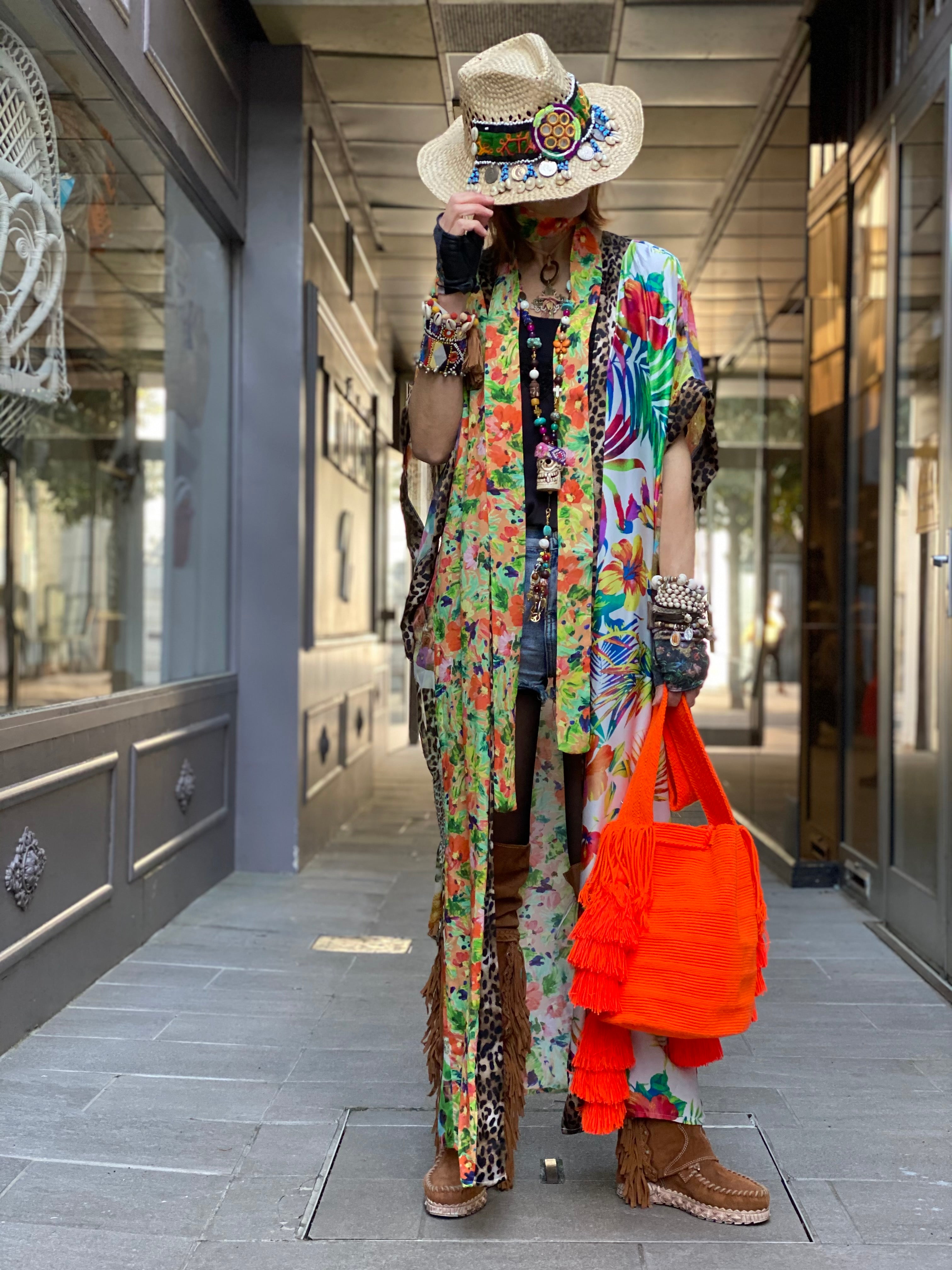 Kimono Long Fleur de Pirate