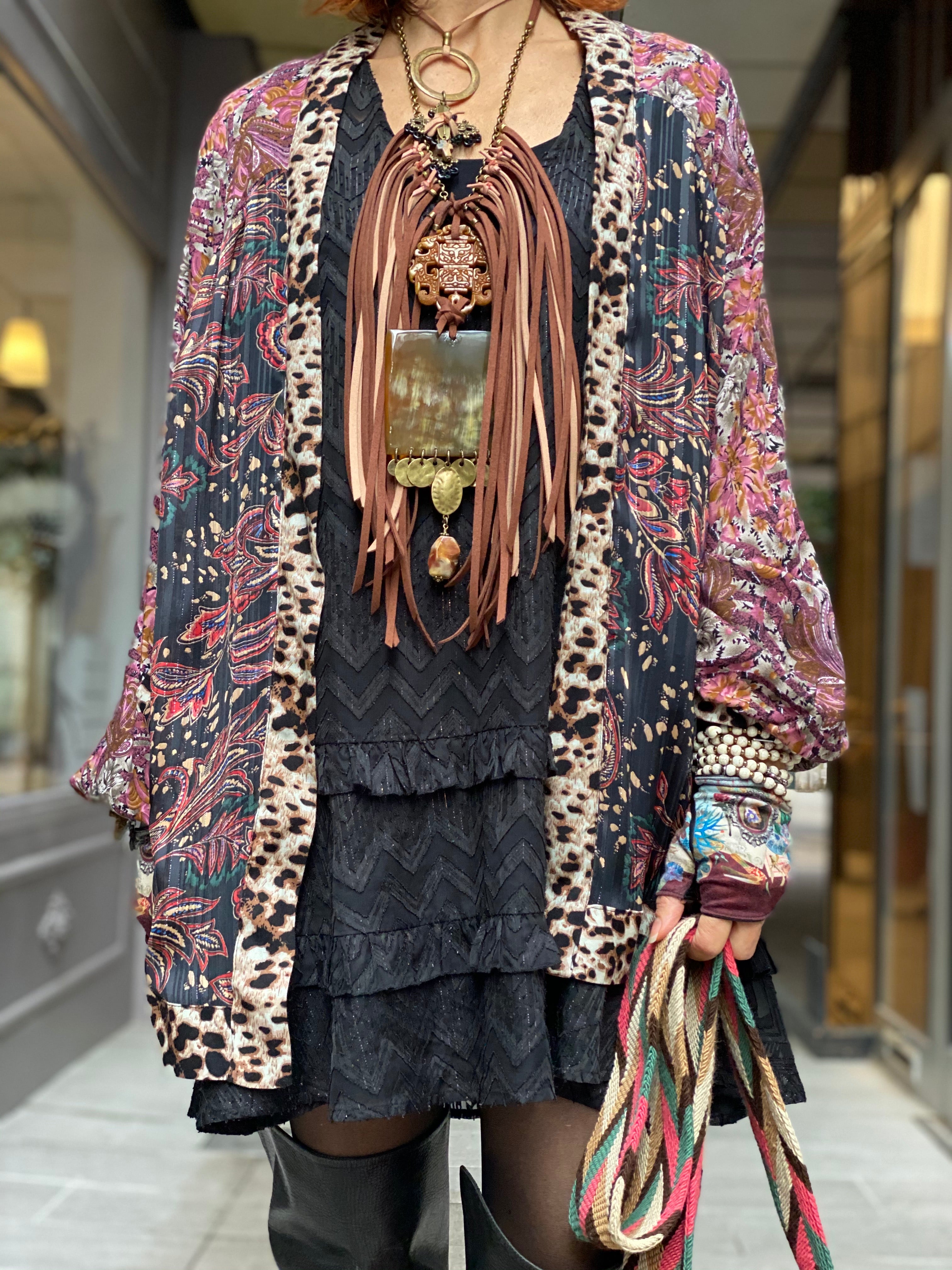 Pirate Flower short kimono