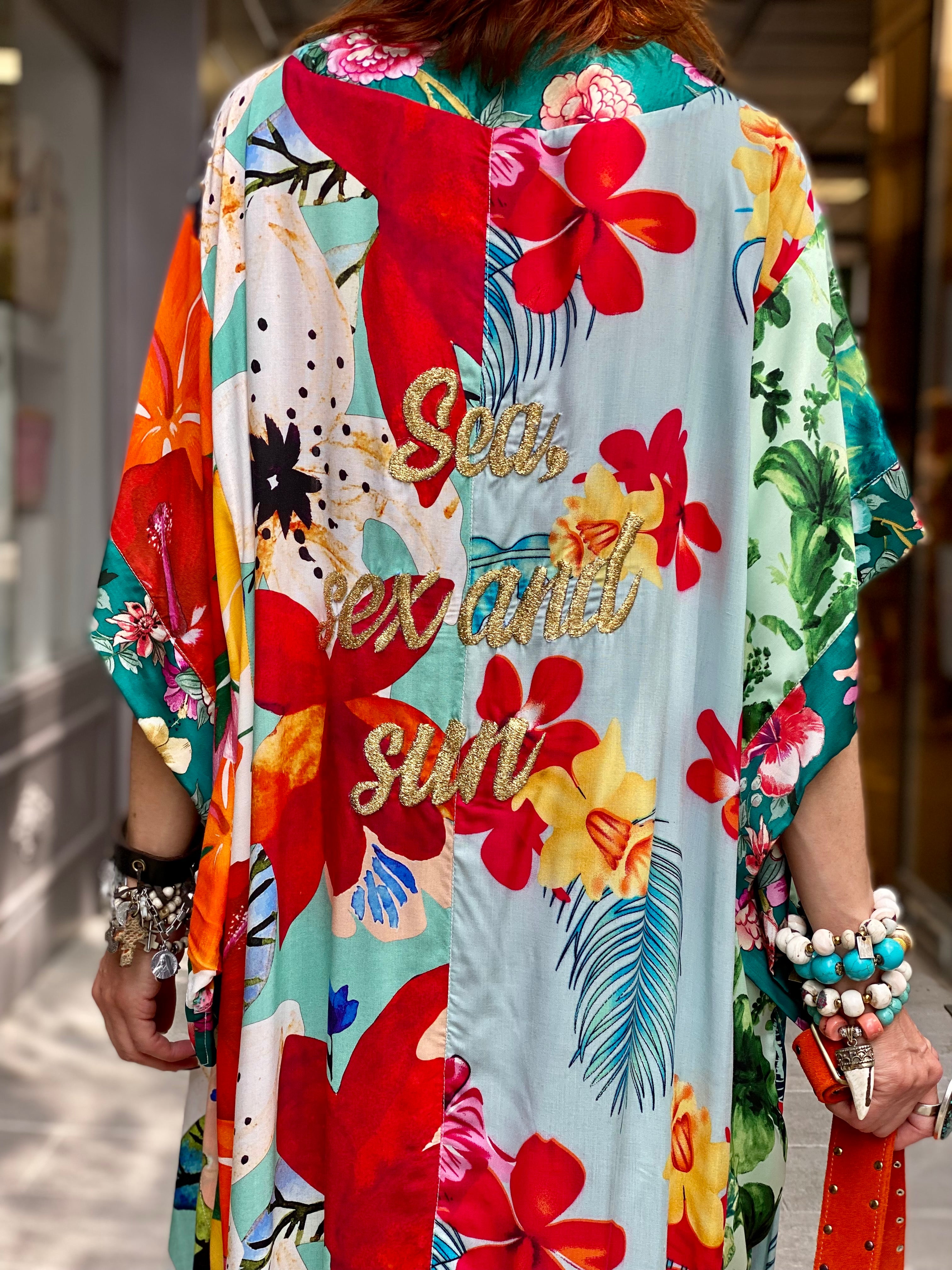 Pirate Flower Long Kimono