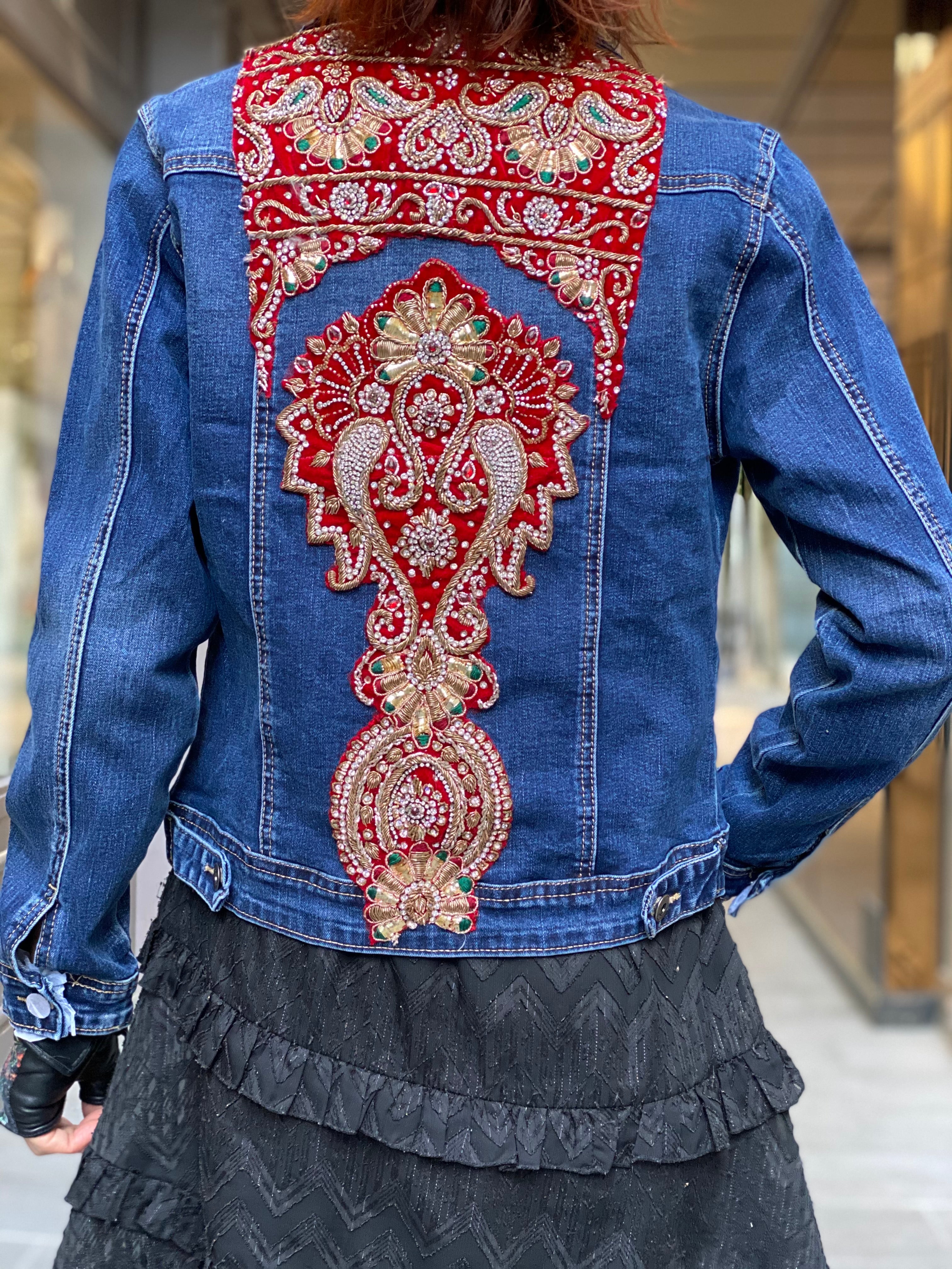 Mamz'elle Zoé Jean Saree Jacket