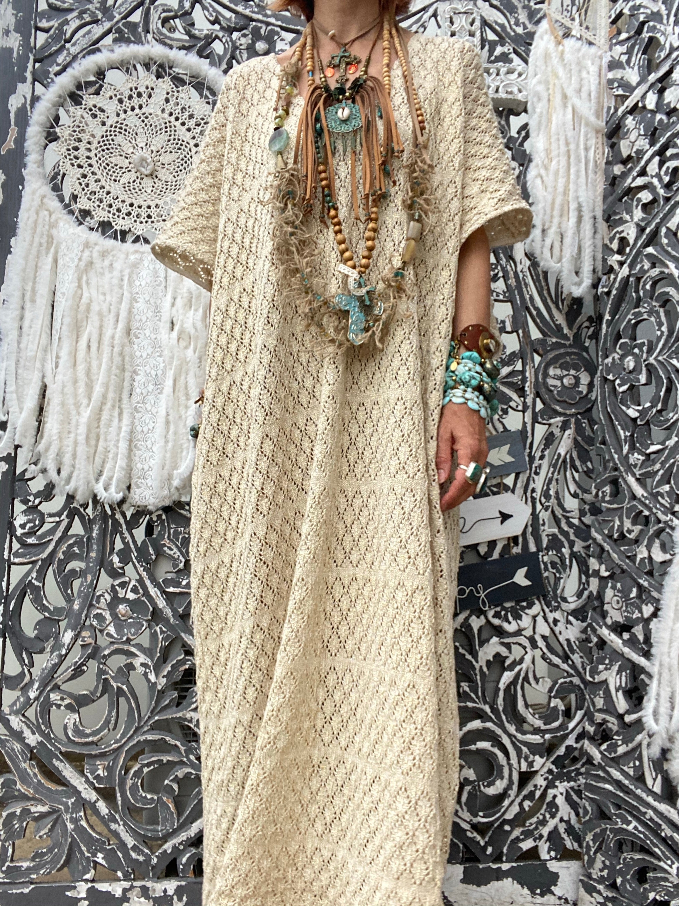 Cassy Costarica Gold Sundress Kaftan