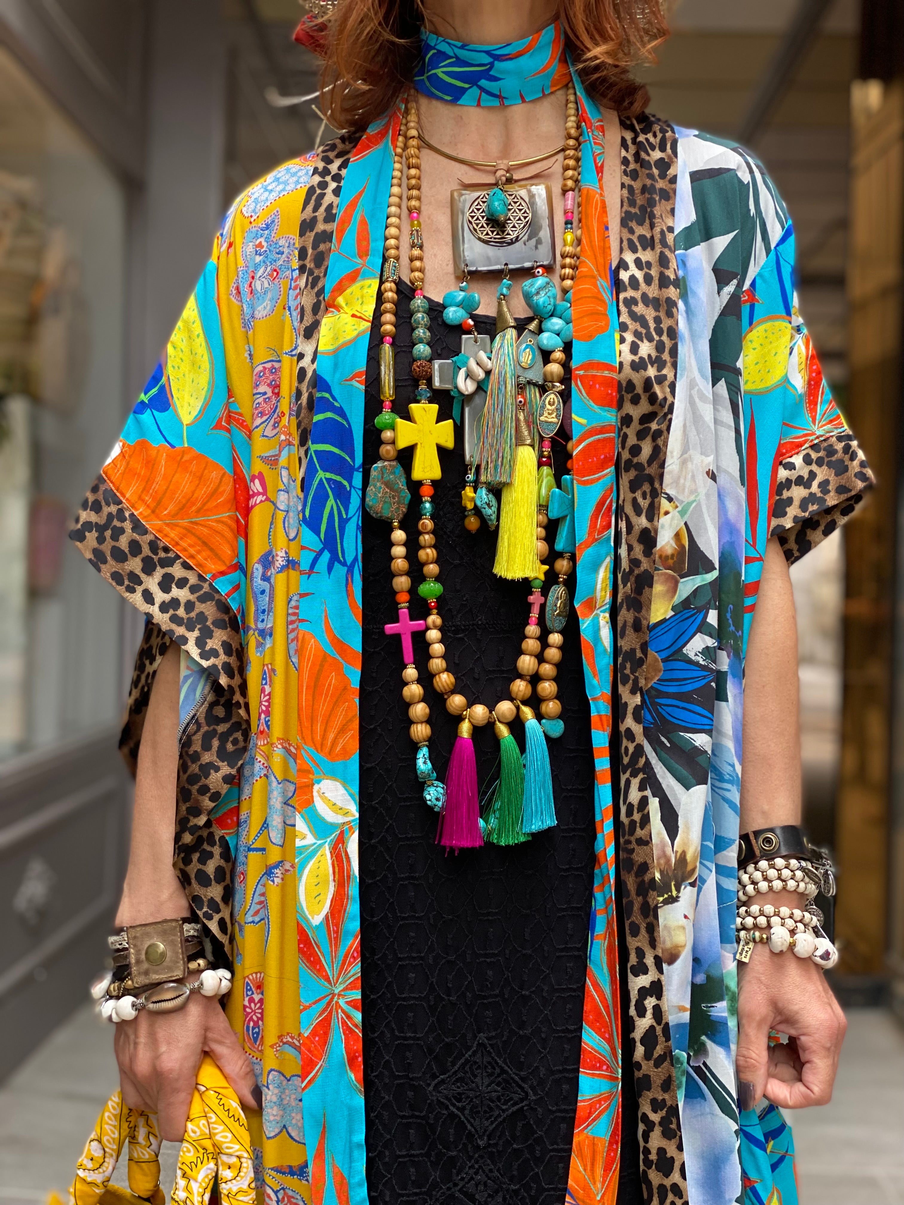 Kimono Long Fleur de Pirate