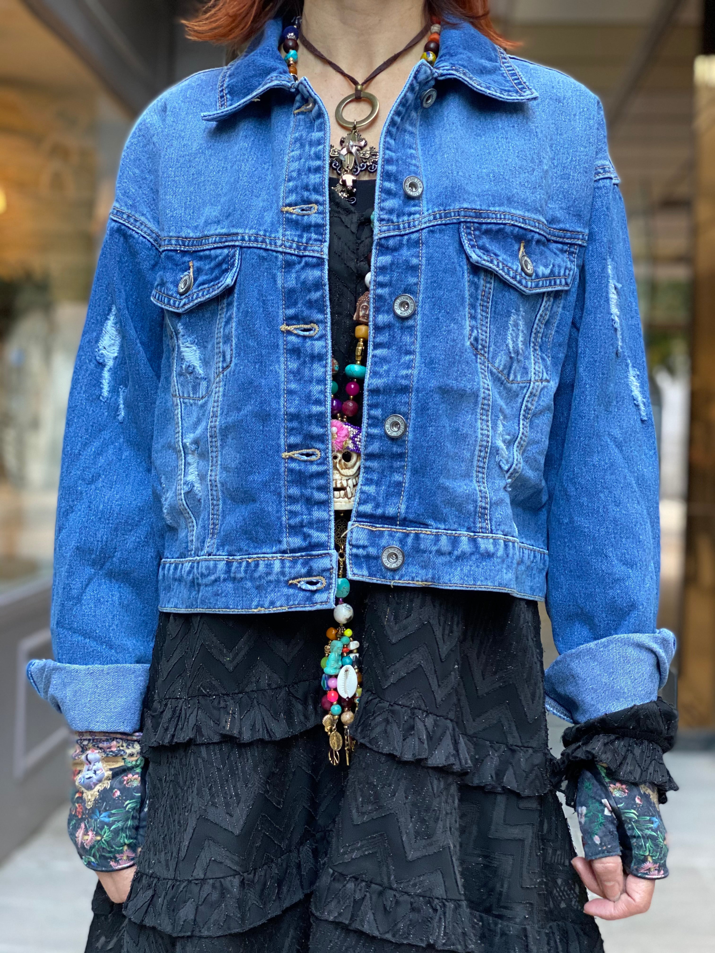 Mamz'elle Zoé Jean Saree Jacket
