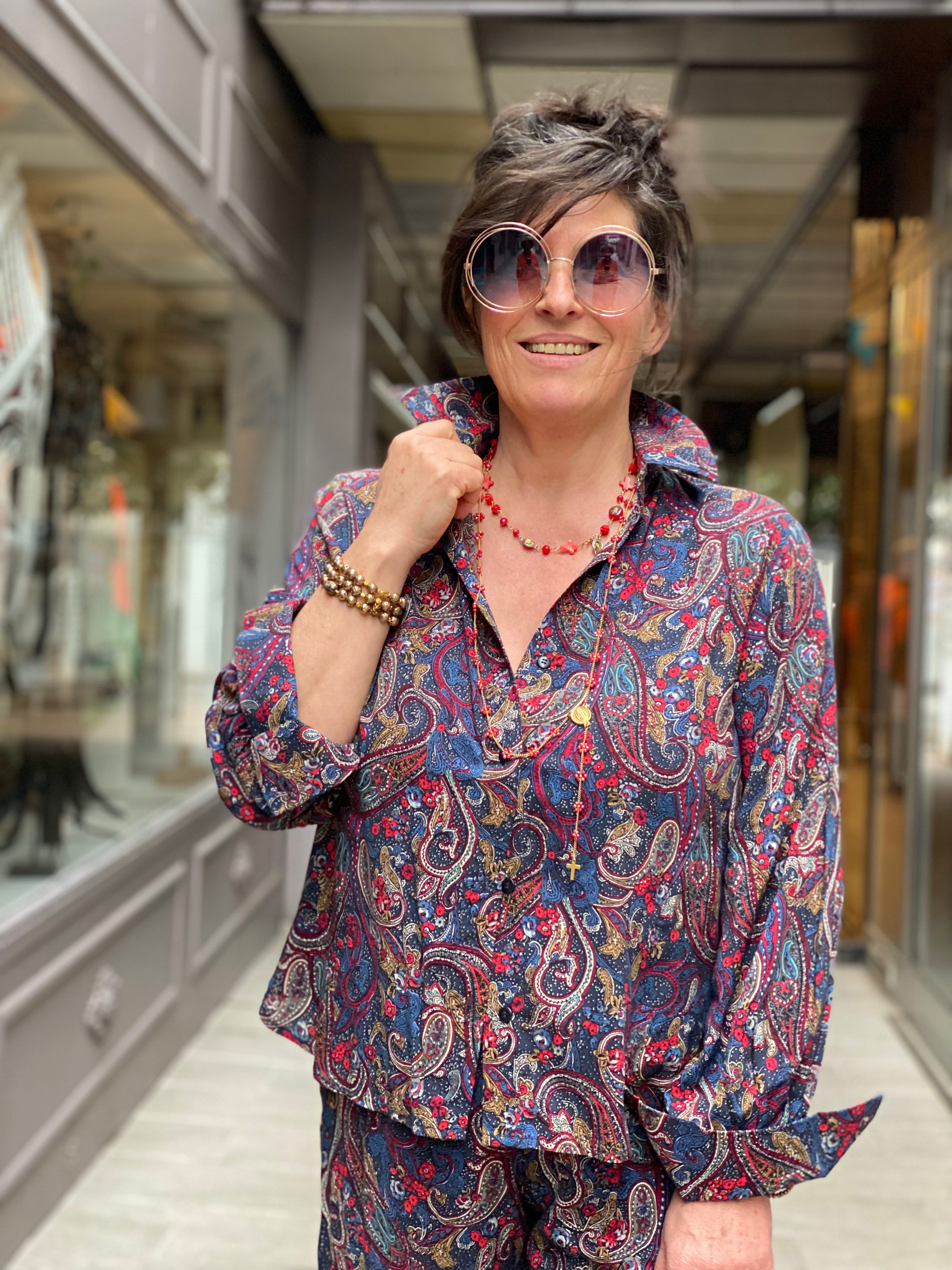 Chemise courte Fleur de Pirate