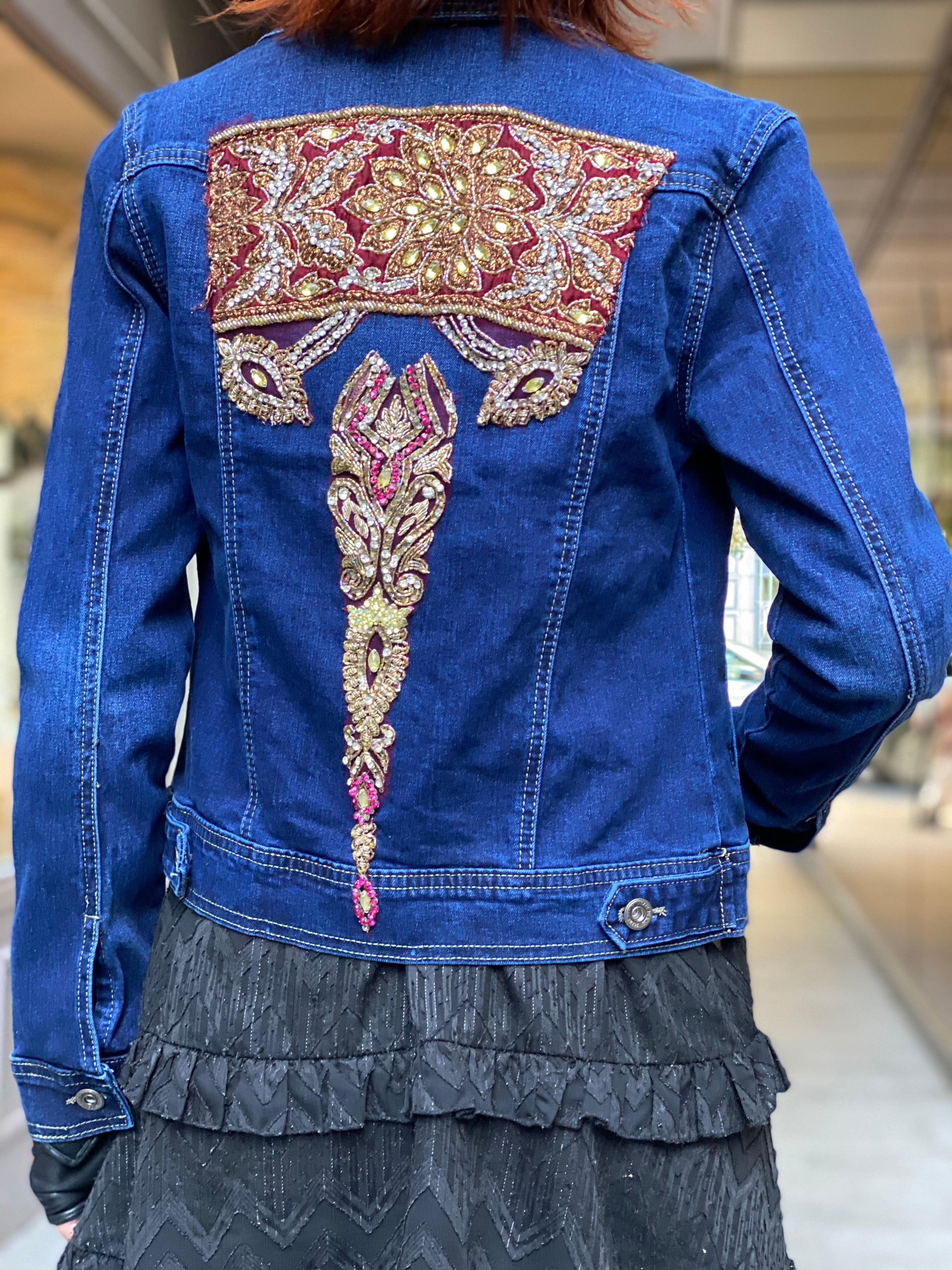 Mamz'elle Zoé Jean Saree Jacket