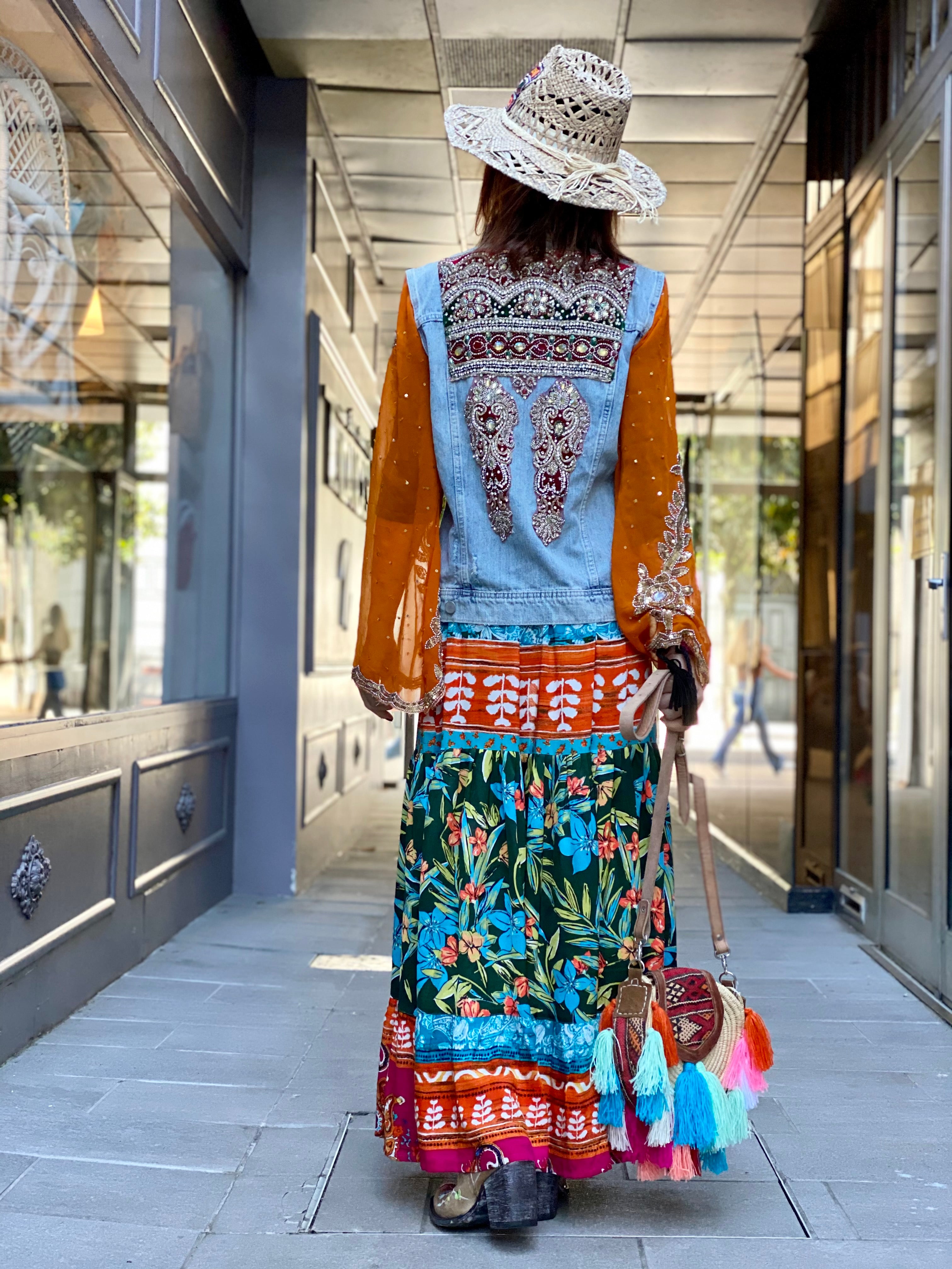 Mamz'elle Zoé Jean Saree Jacket