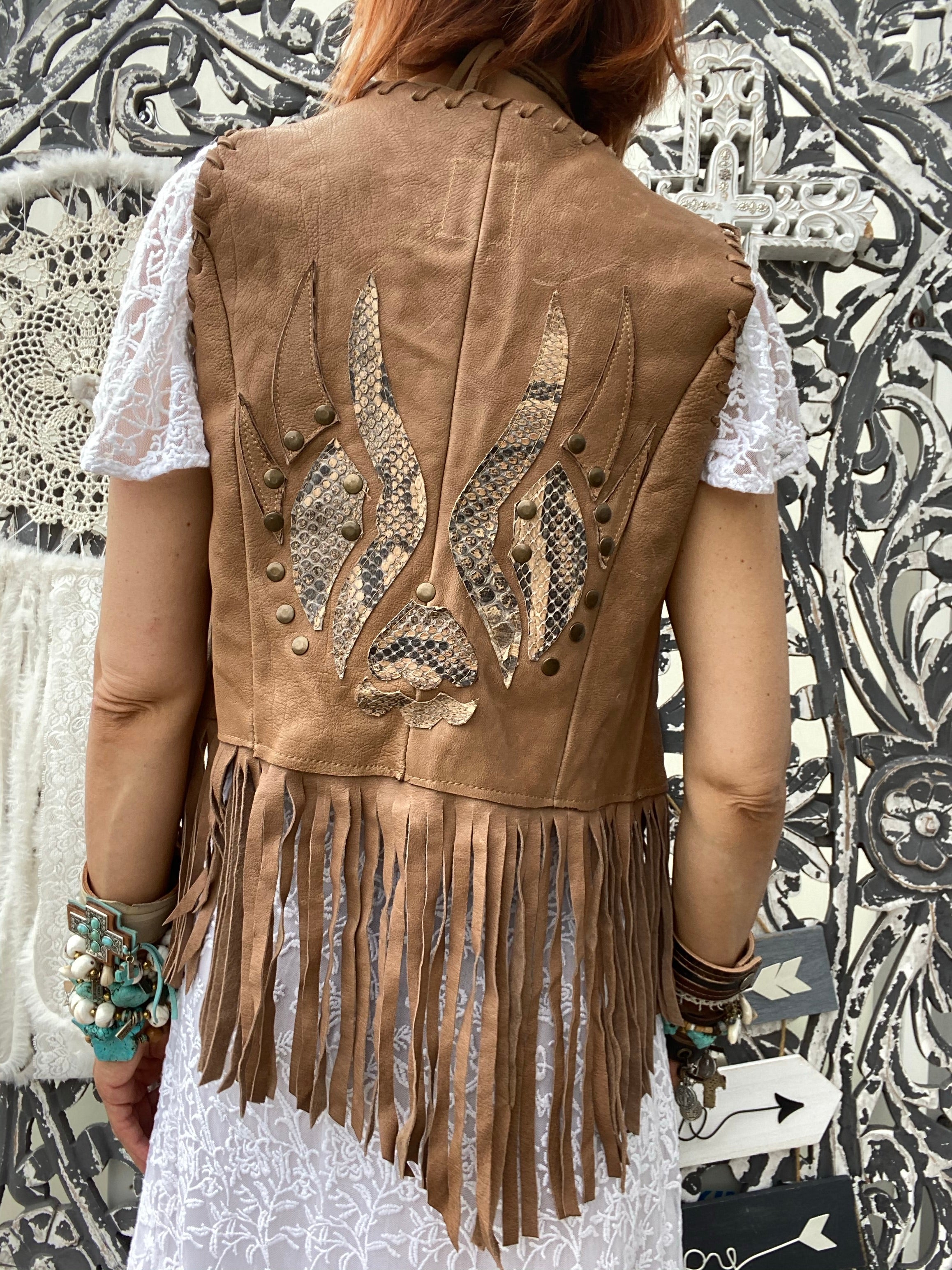 Gilet cuir Sahale Iguan Atypikskin