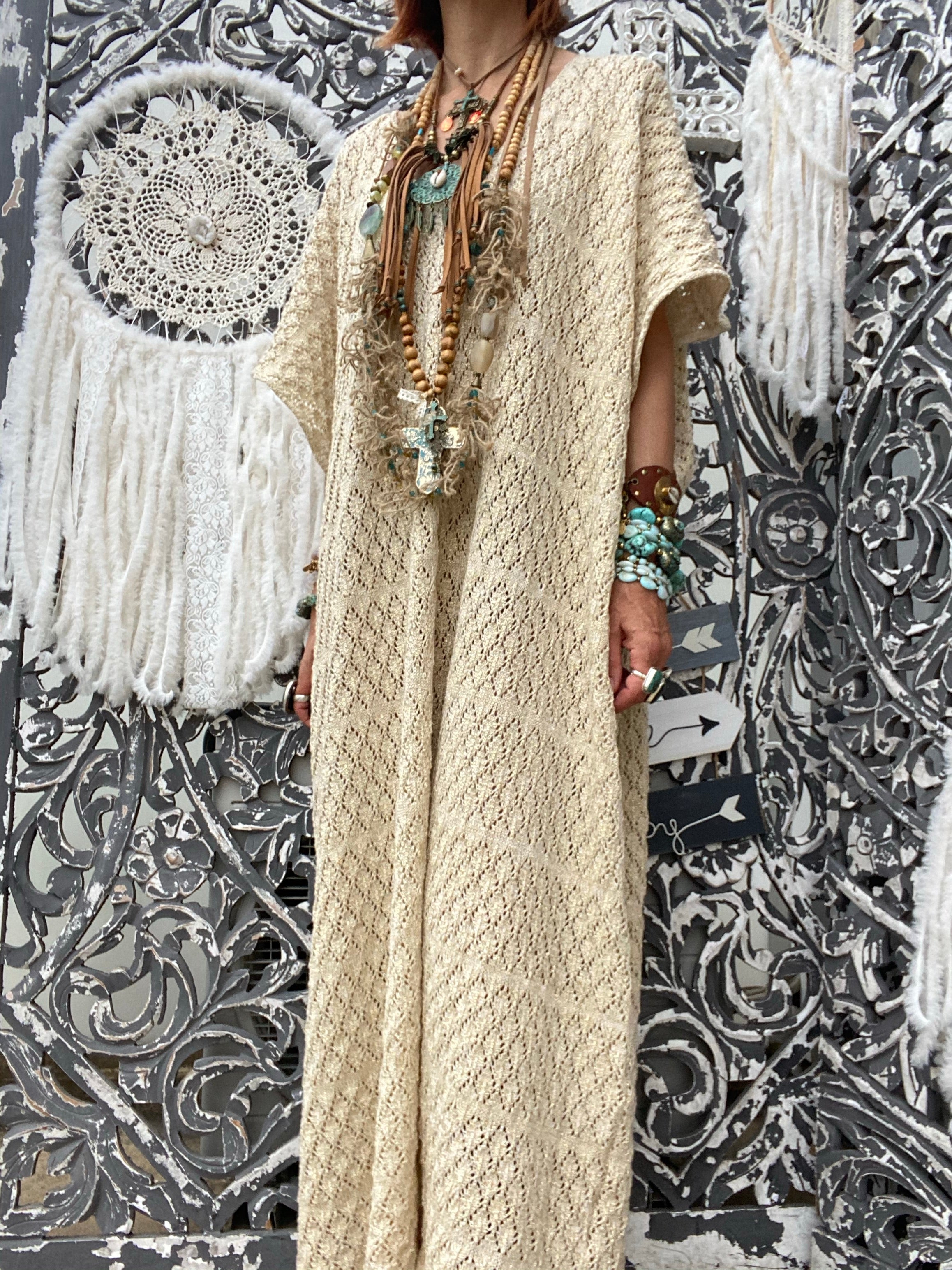 Cassy Costarica Gold Sundress Kaftan