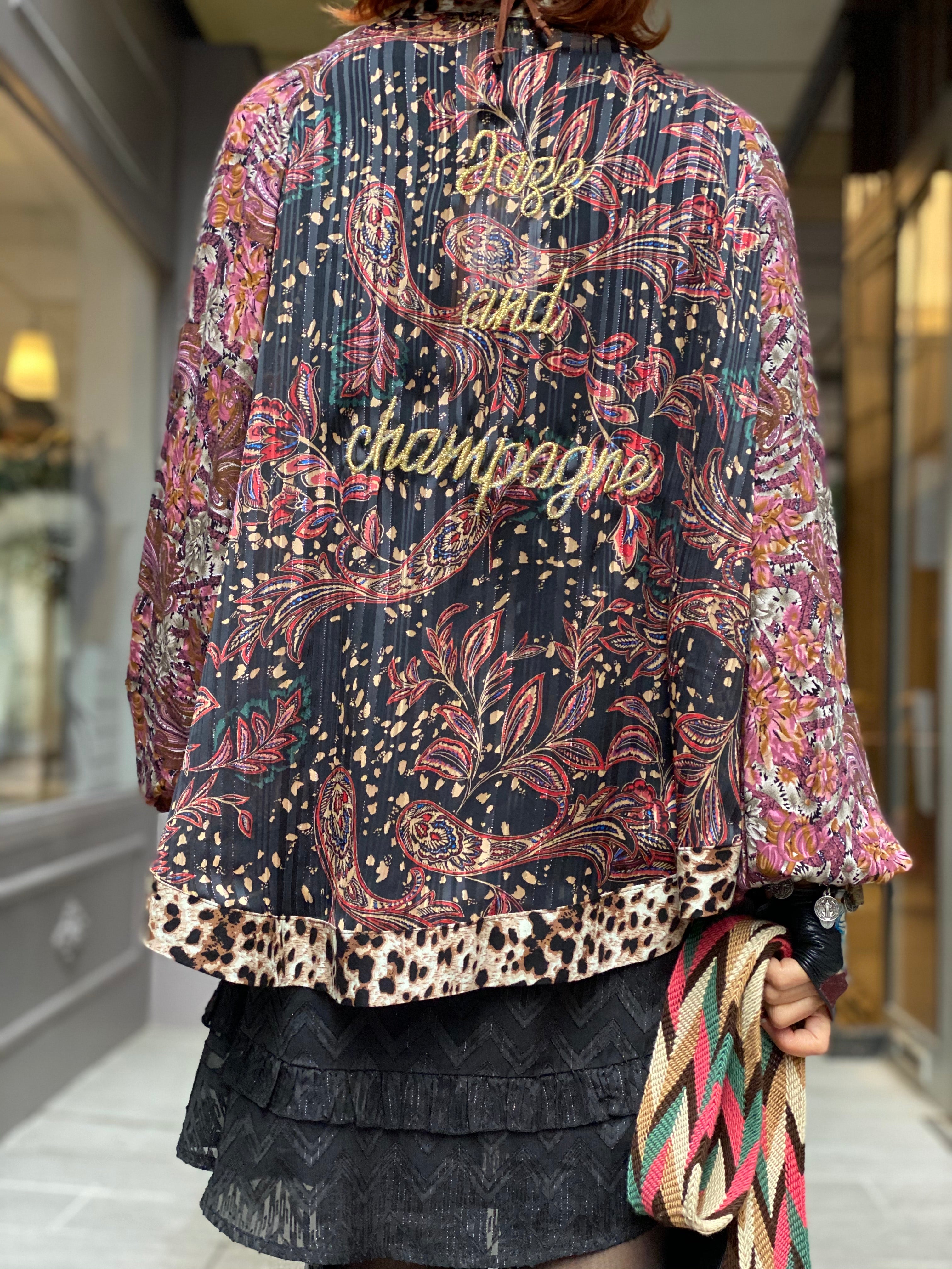 Pirate Flower short kimono