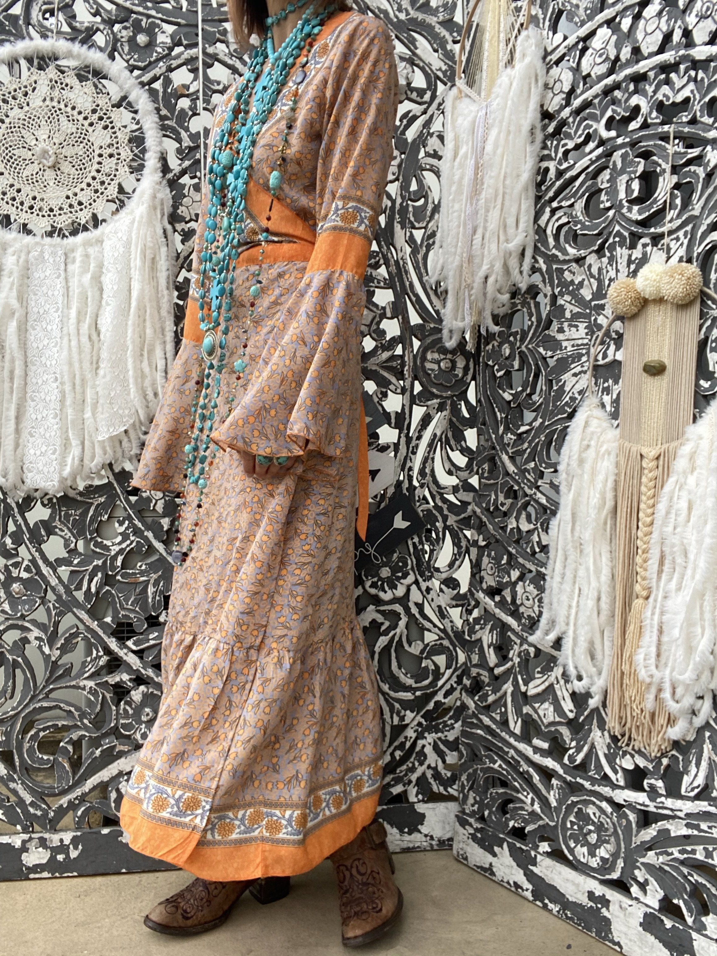 Kimono Flower Orange Jasmine Sissi