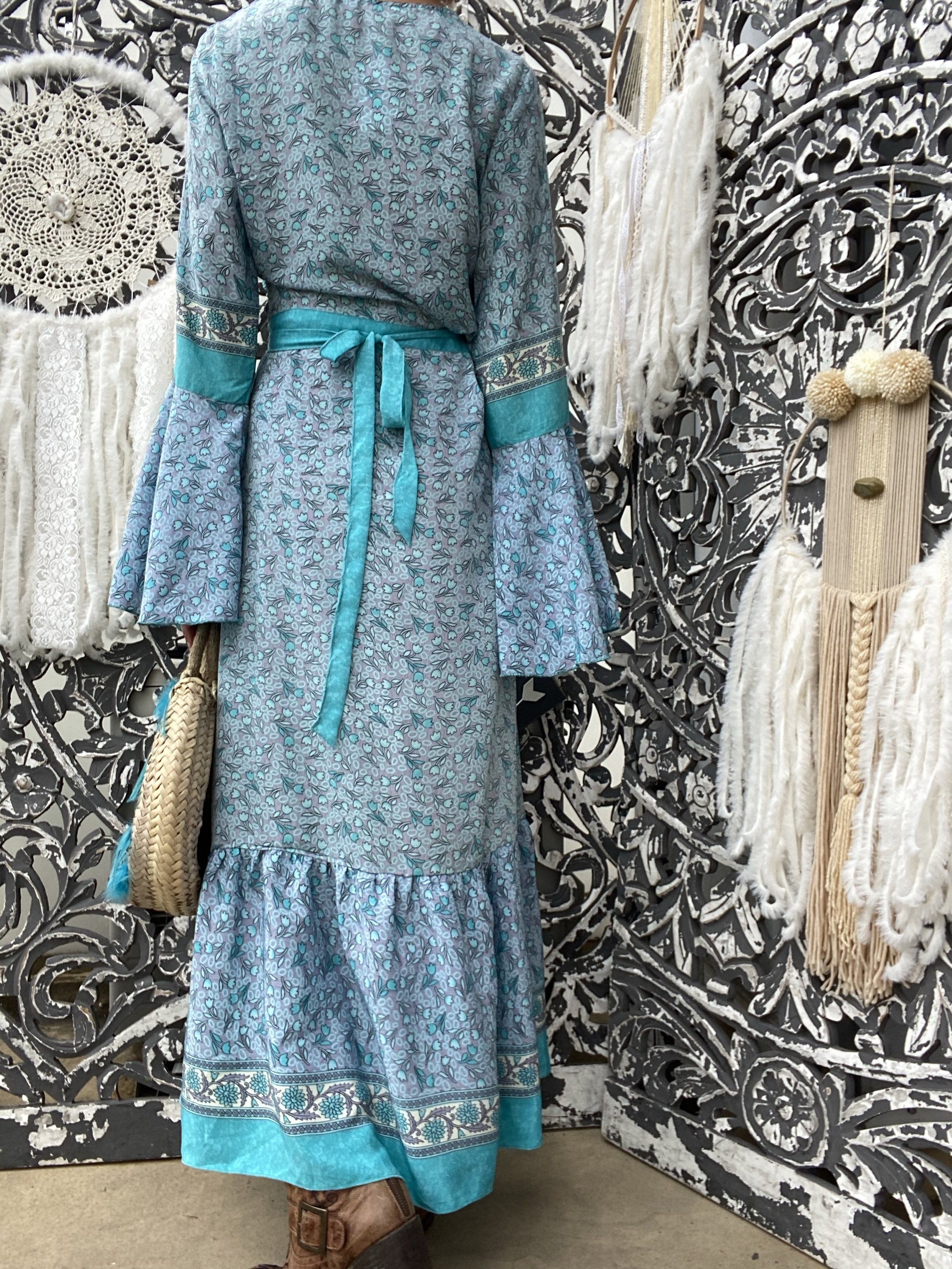 Kimono Flower Turquoise Jasmine Sissi