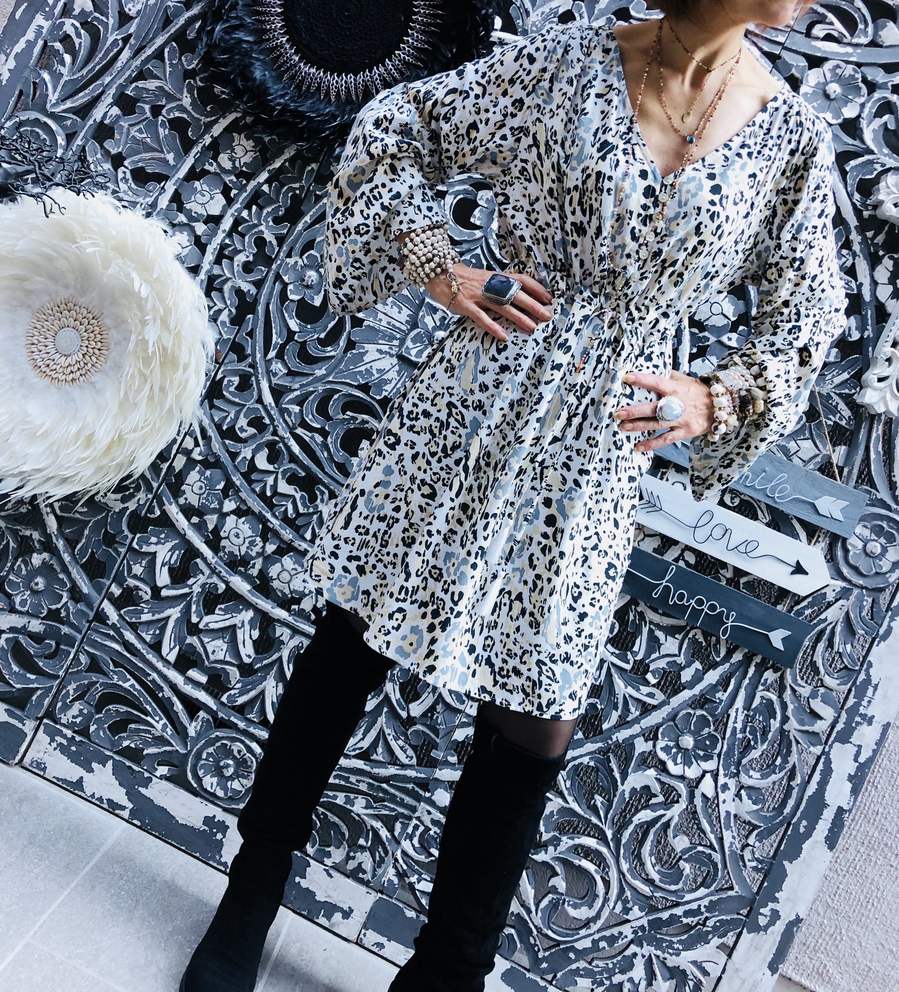 “Leopard” Dress Sand Coachella