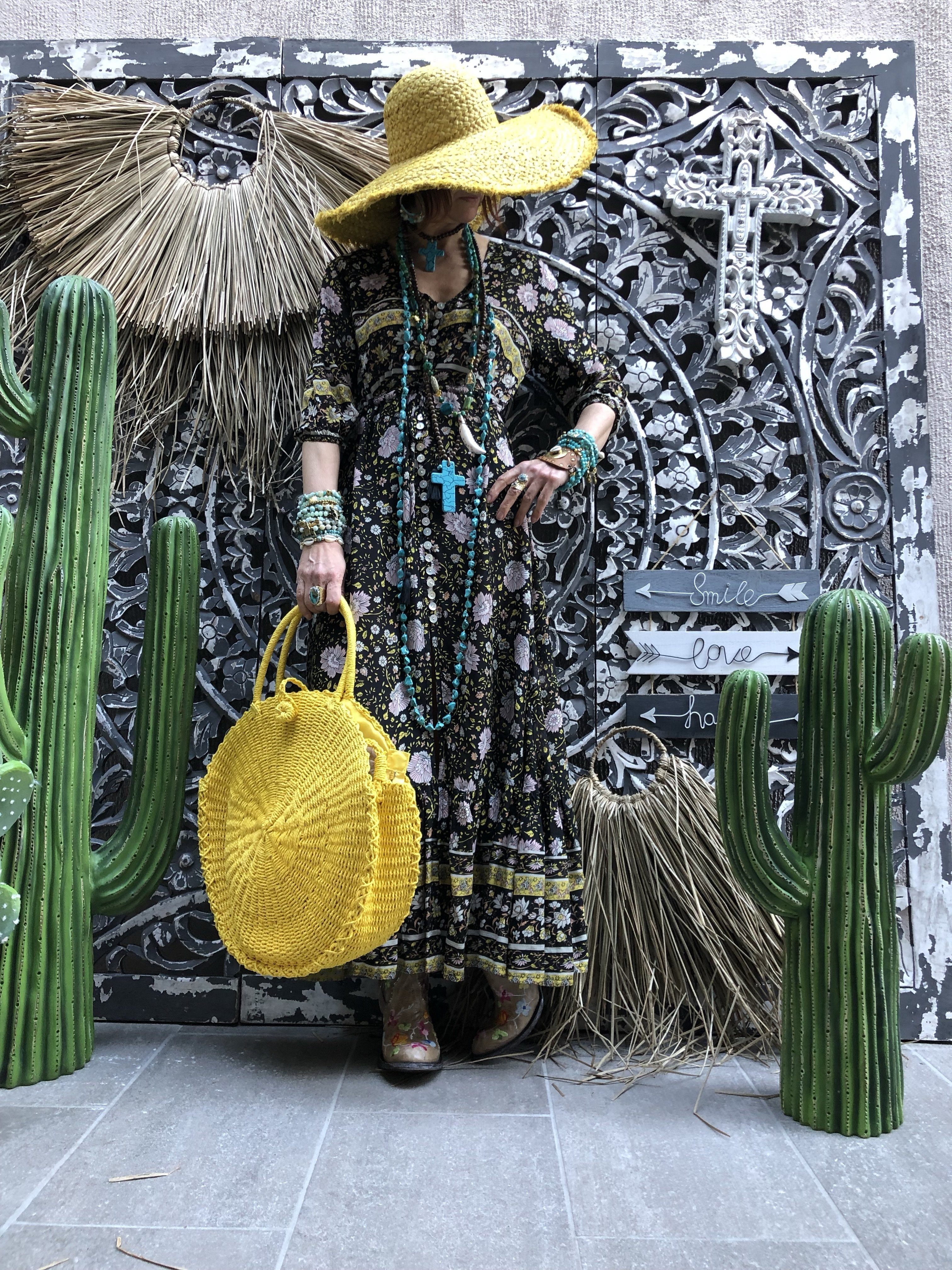 Long dress Buttons Sand Coachella