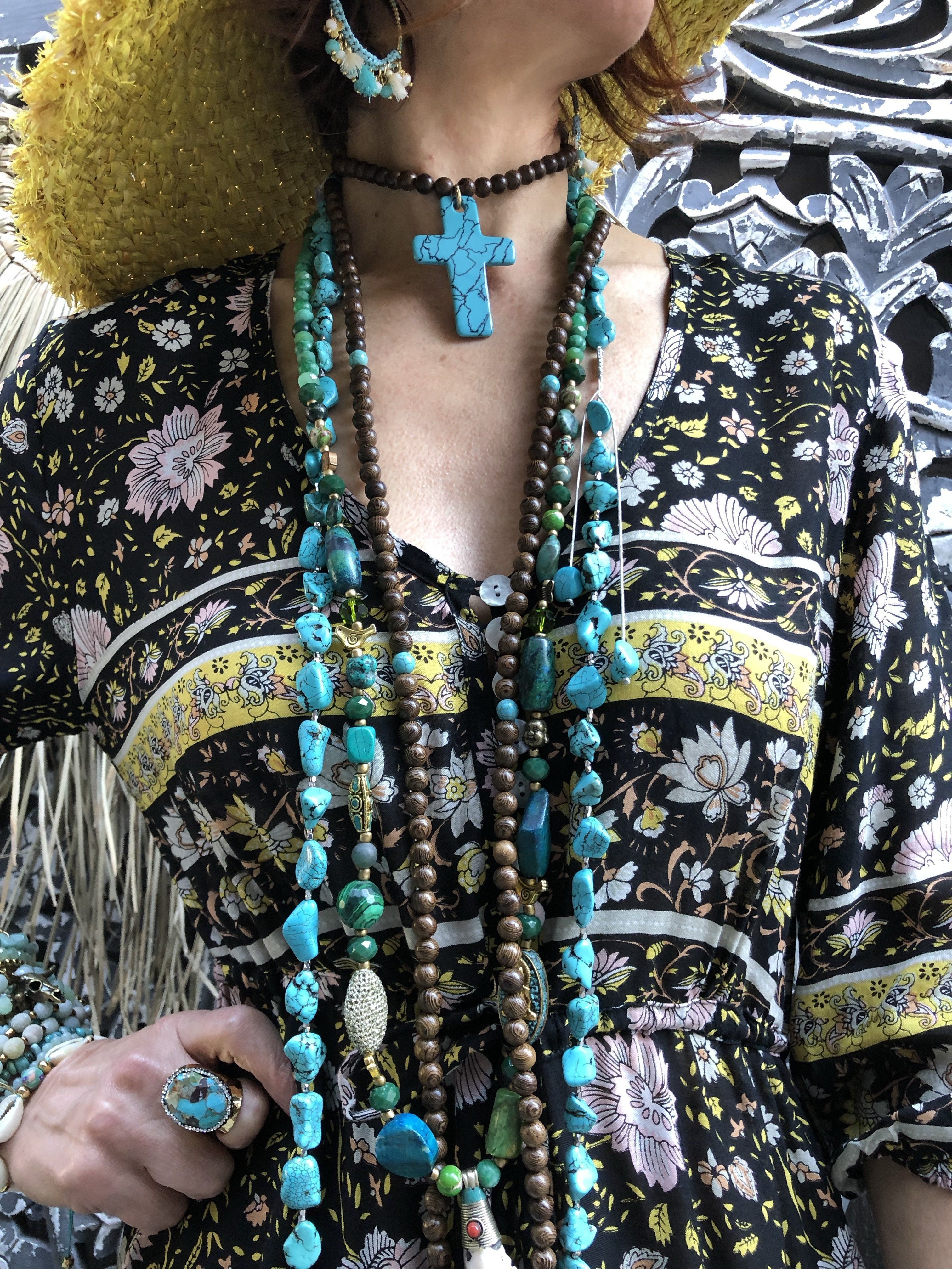 Long dress Buttons Sand Coachella