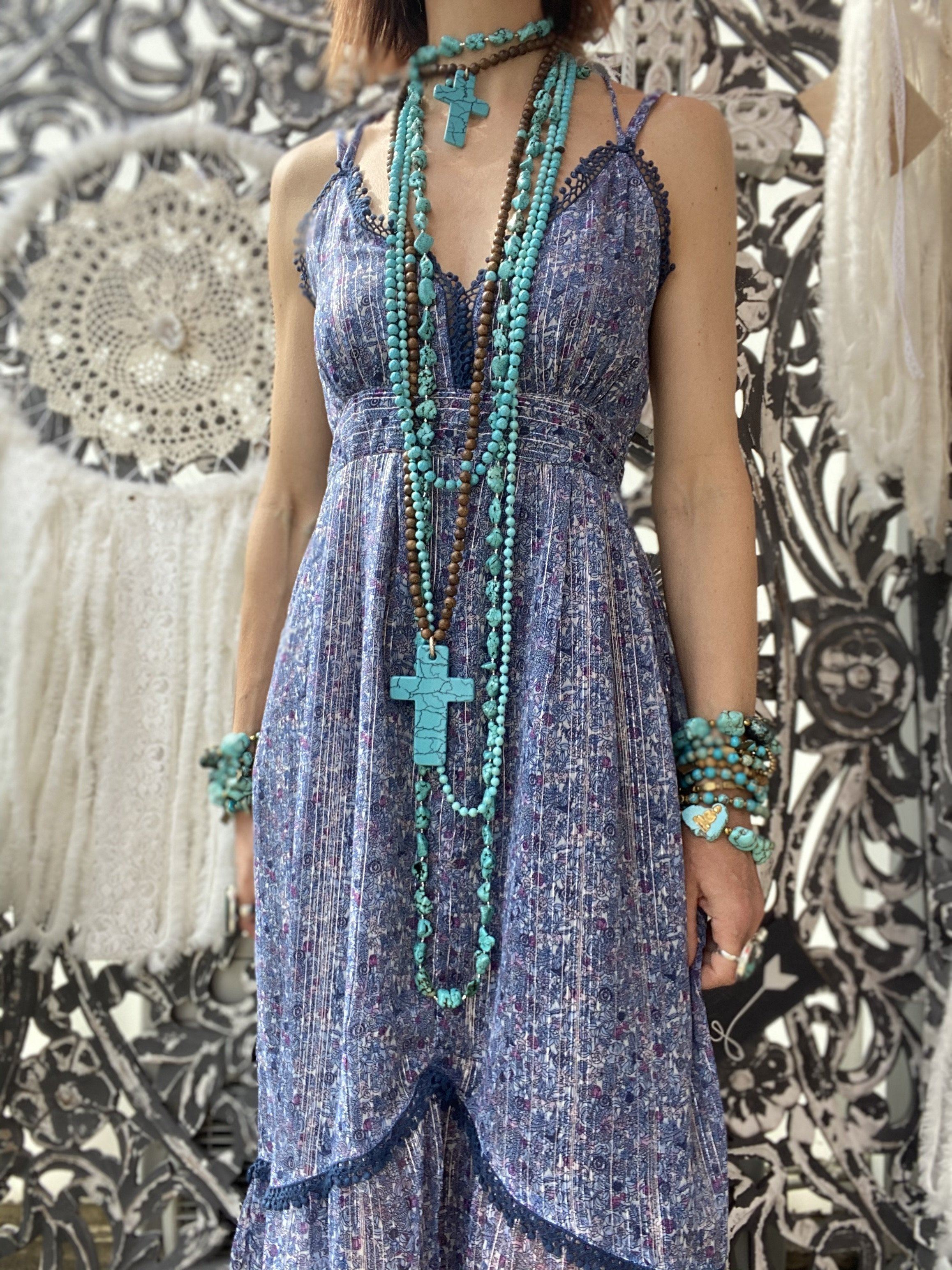 Robe longue Hazel Blue Wild by Amenapih