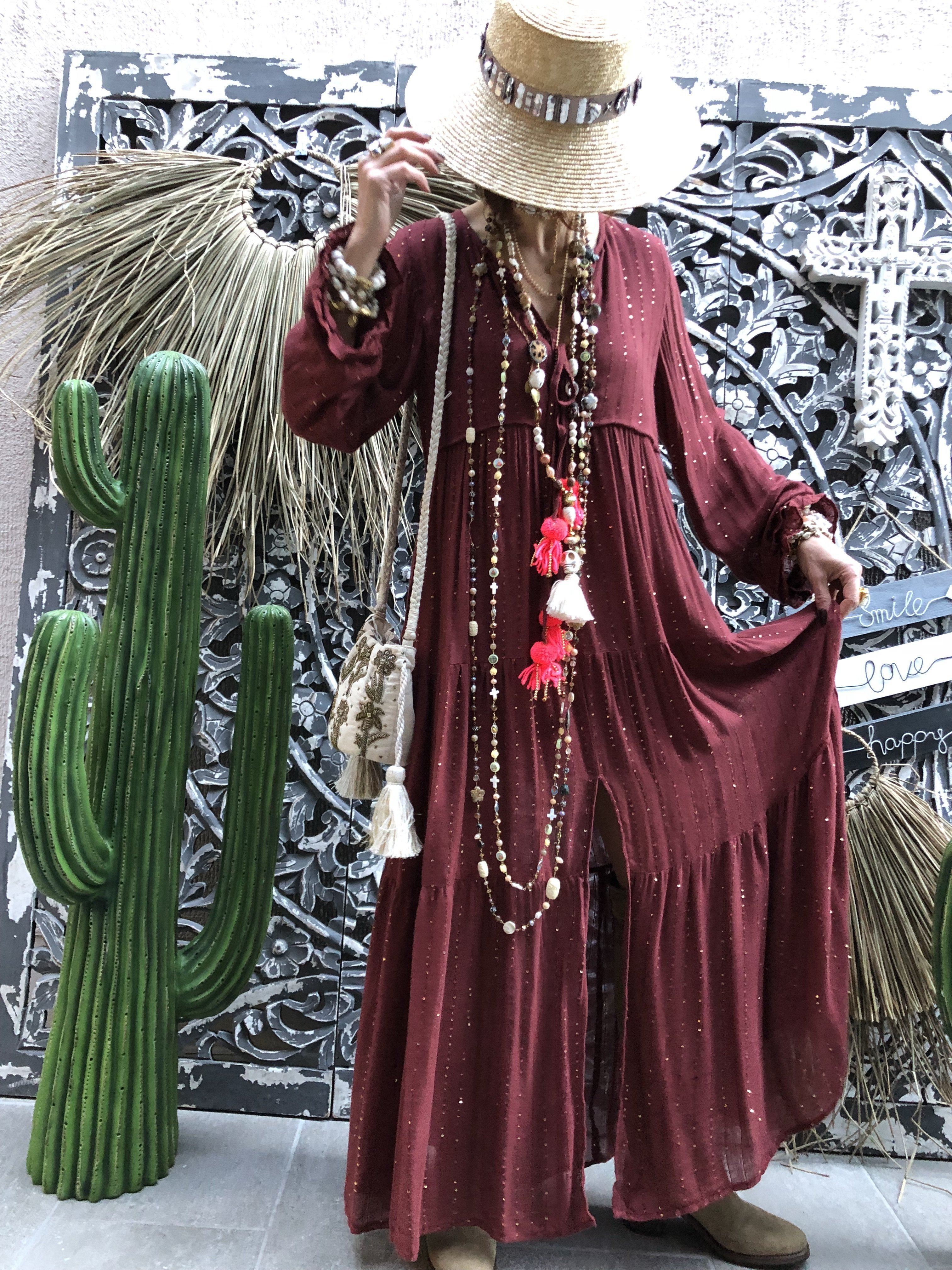 Neo long dress Précieuse Marsala Sundress