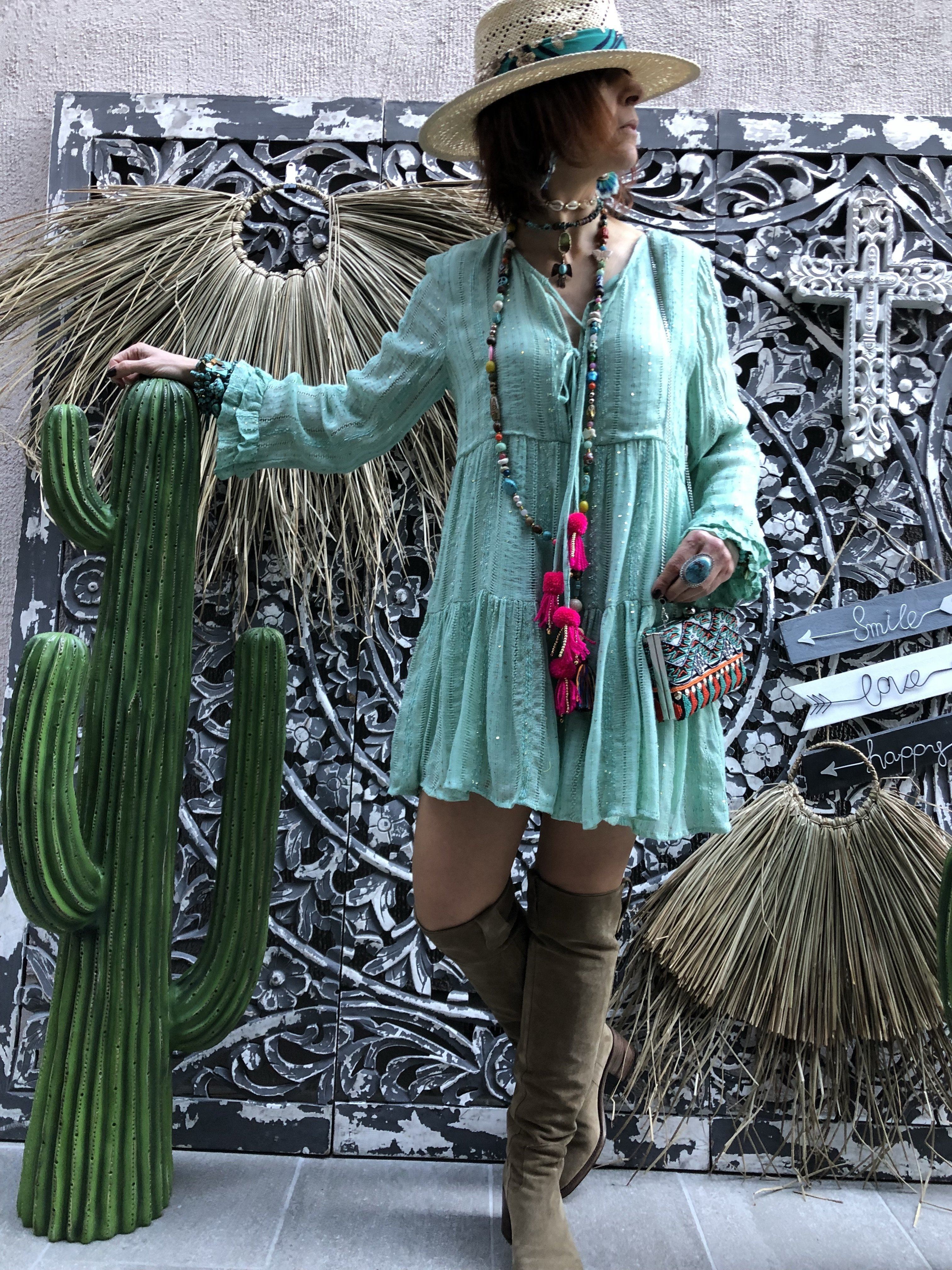 Neo Short Dress Petra Aqua Sundress