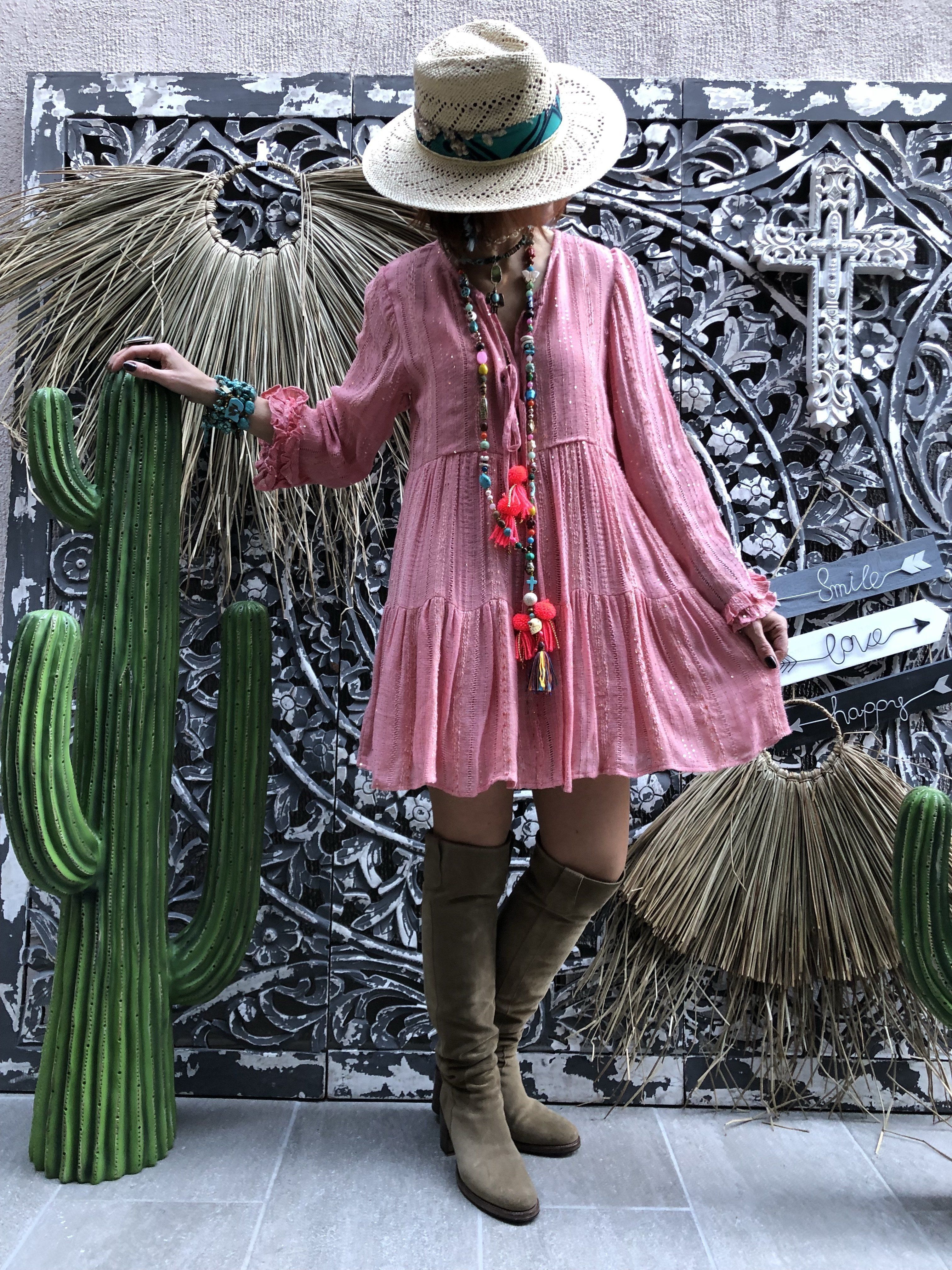 Neo Short Dress Petra French Rose Sundress