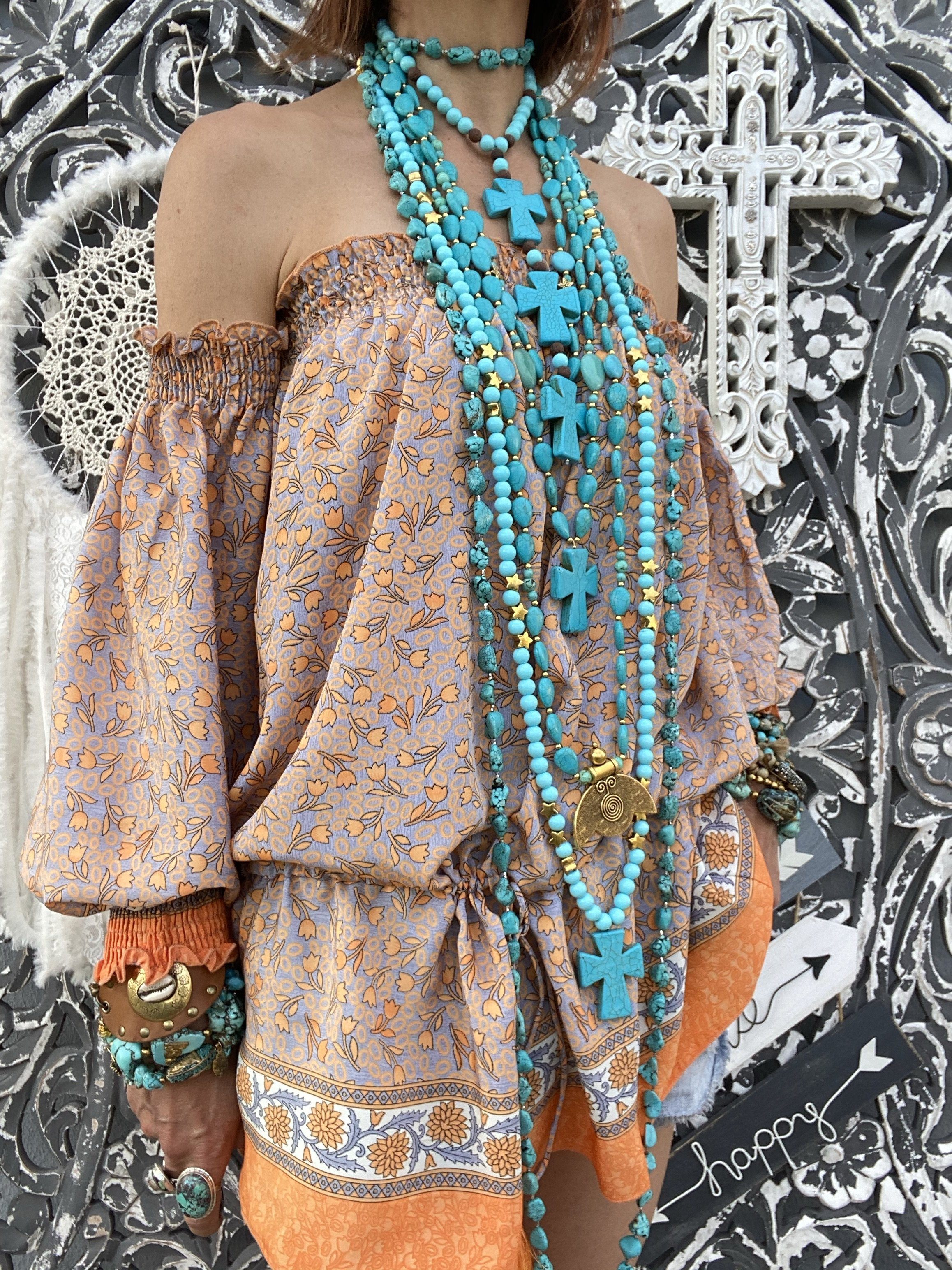 Top Flower Orange Daliah Sissi
