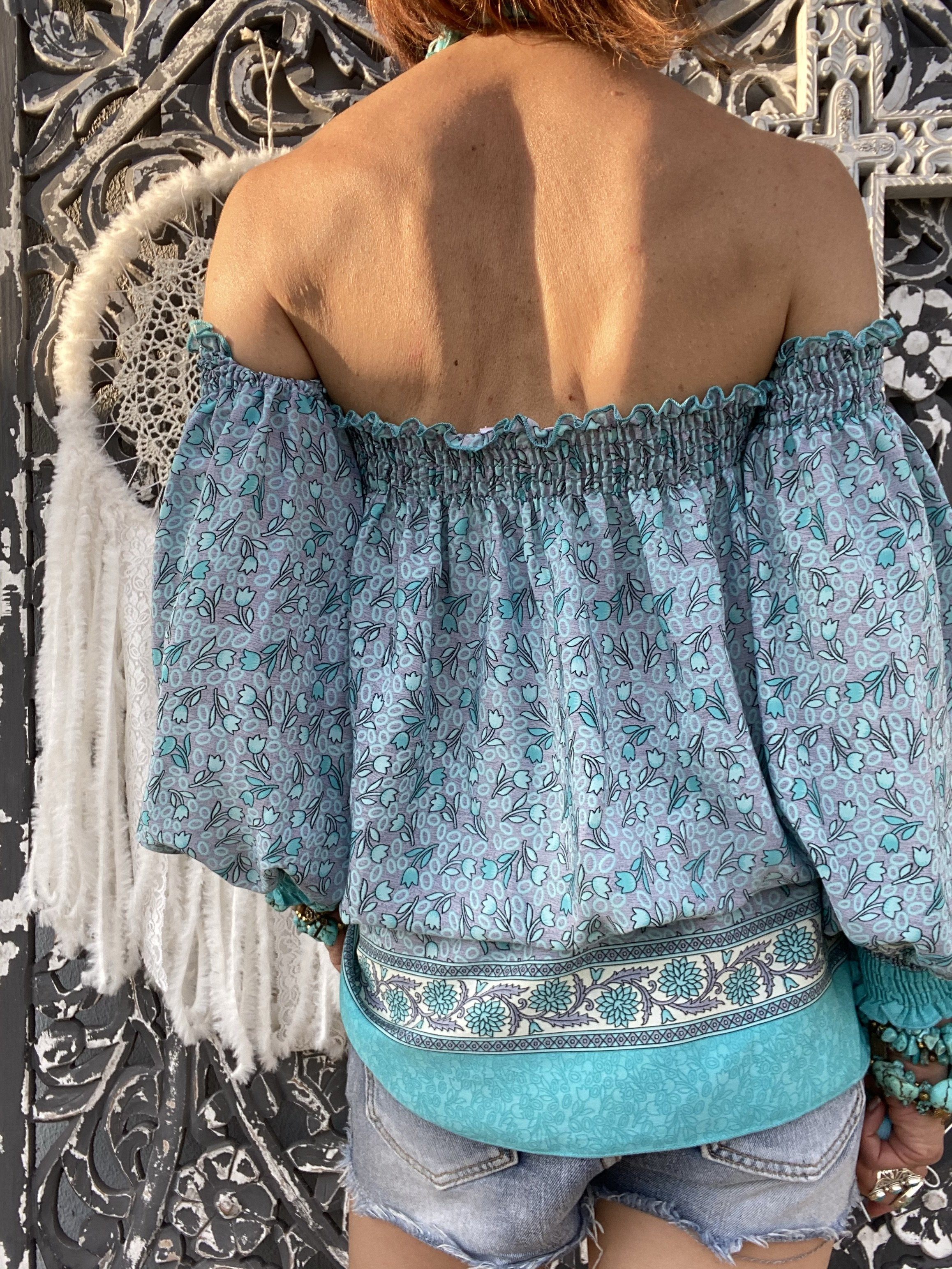 Top Flower Turquoise Daliah Sissi