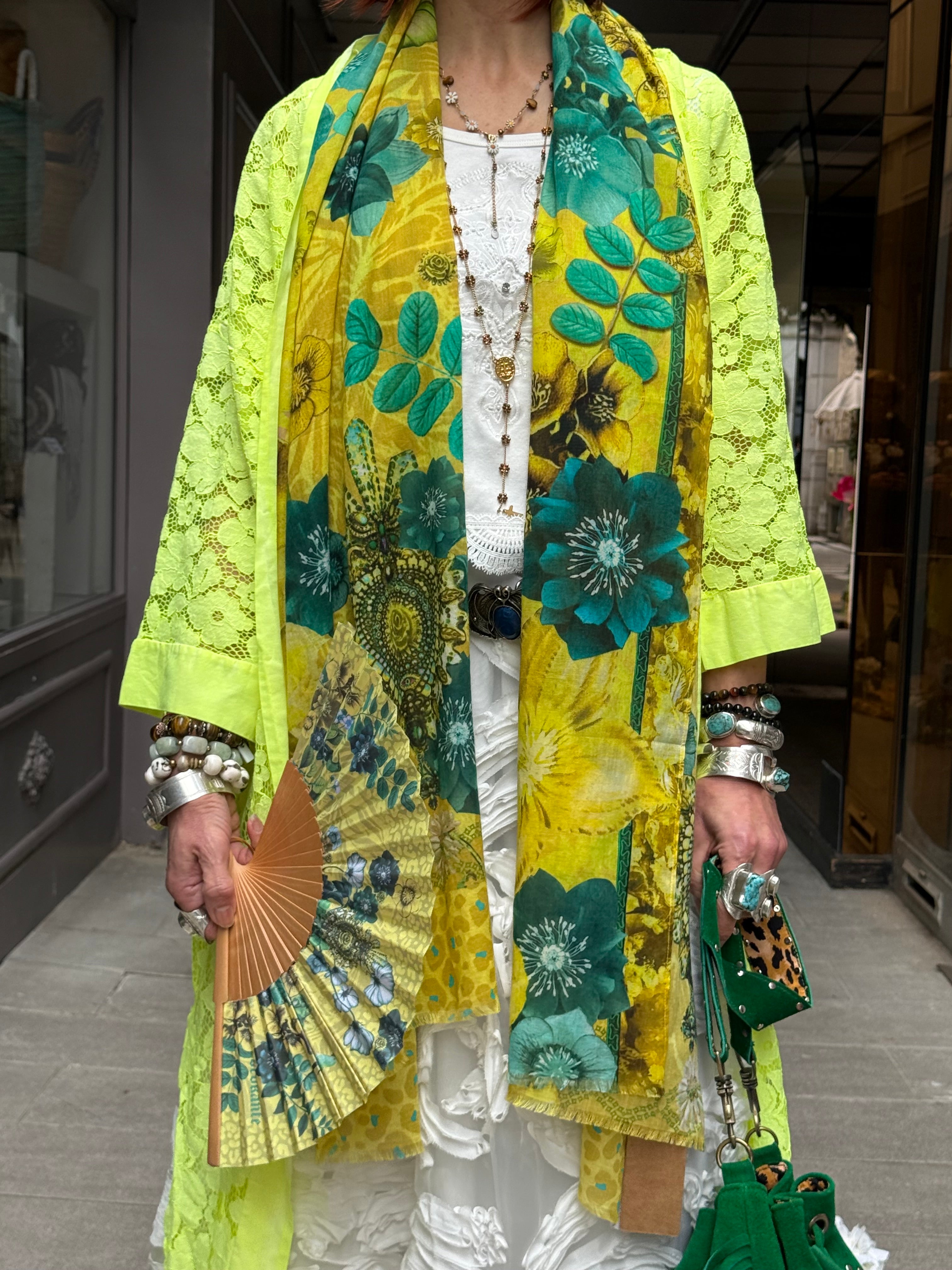 Grand Carré Modal Citron Amulette  Brokante