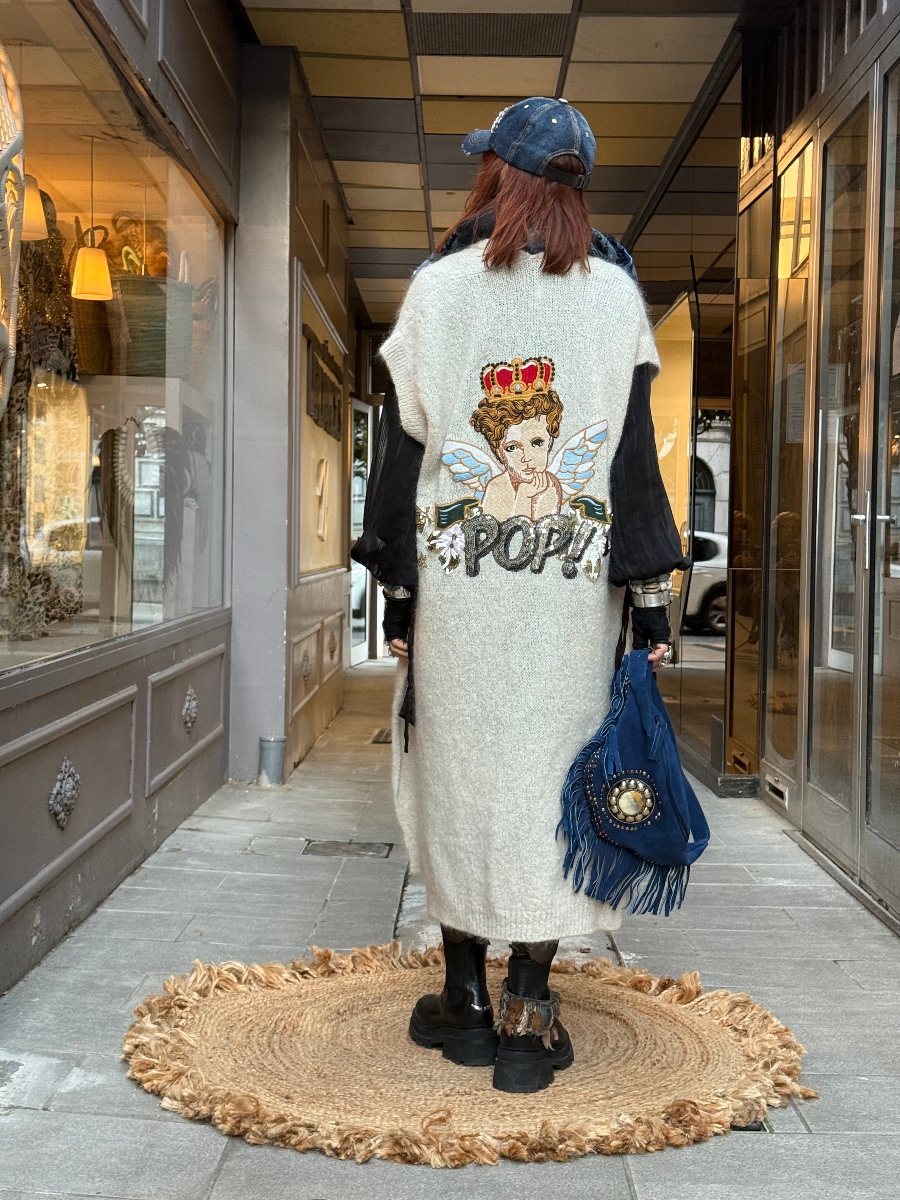 Gilet long sans manche Poupée de Soie