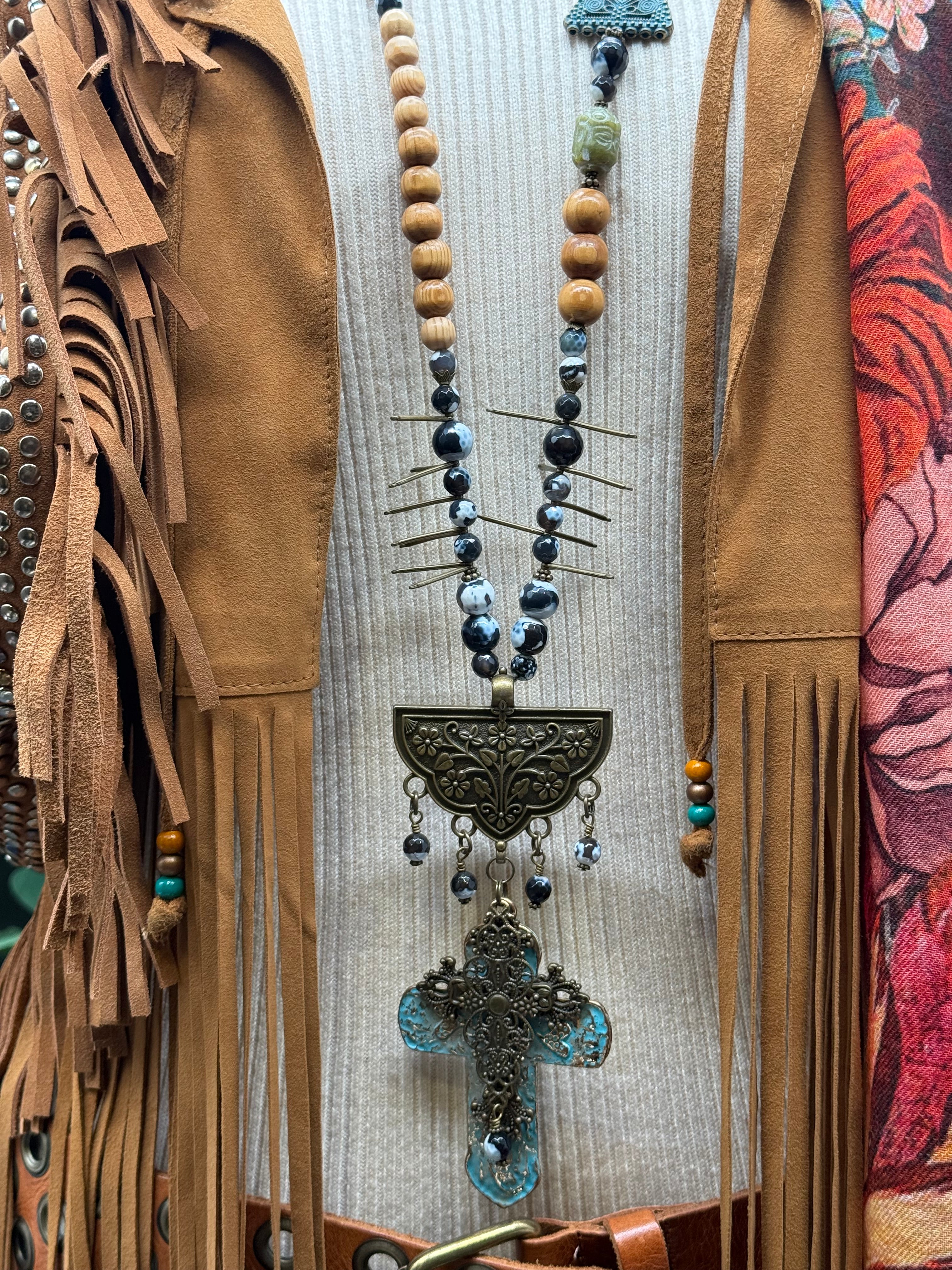 Sautoir Croix Sig de Tana