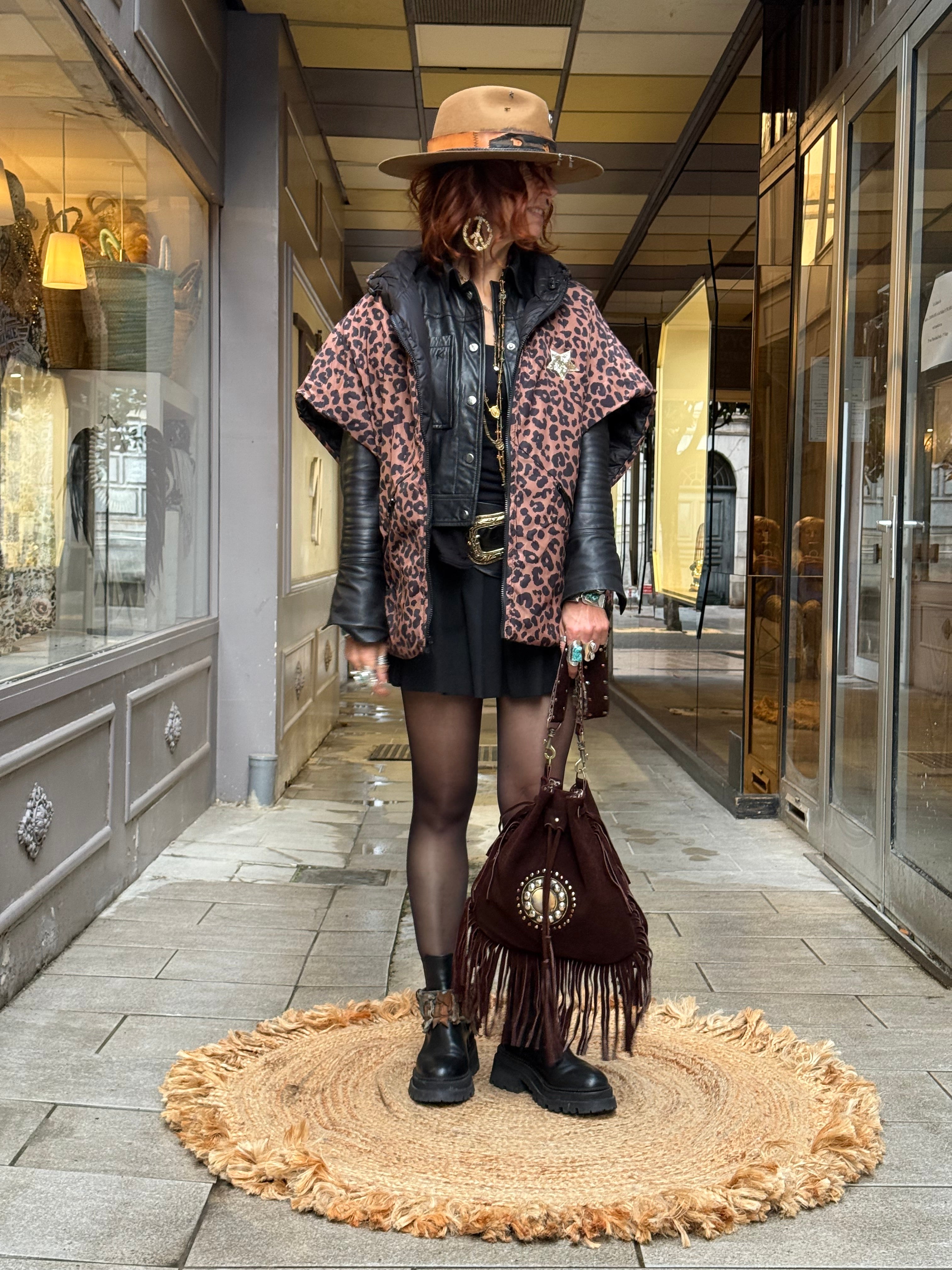 Doudoune Poncho Poupée de Soie