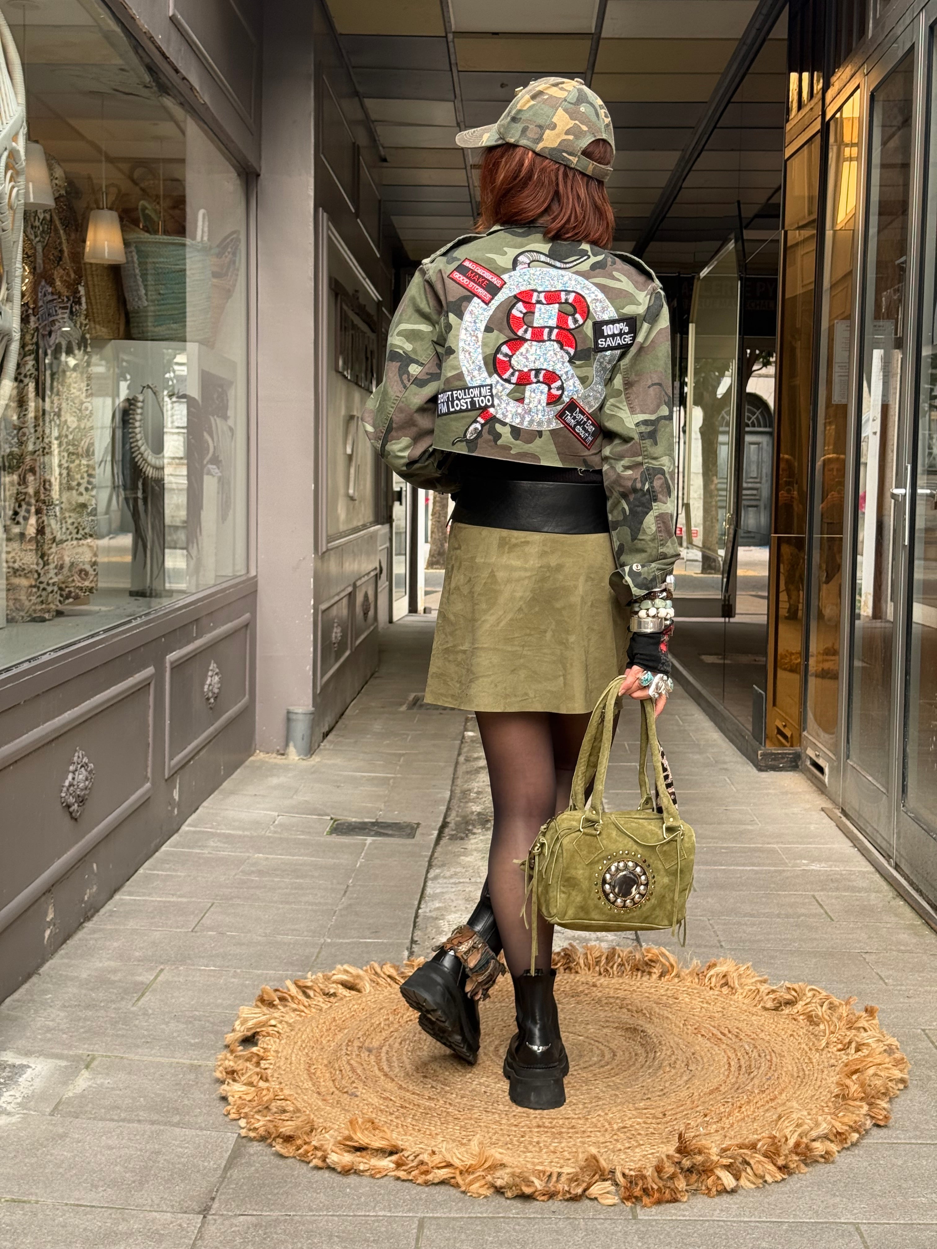 Veste militaire courte Poupée de Soie