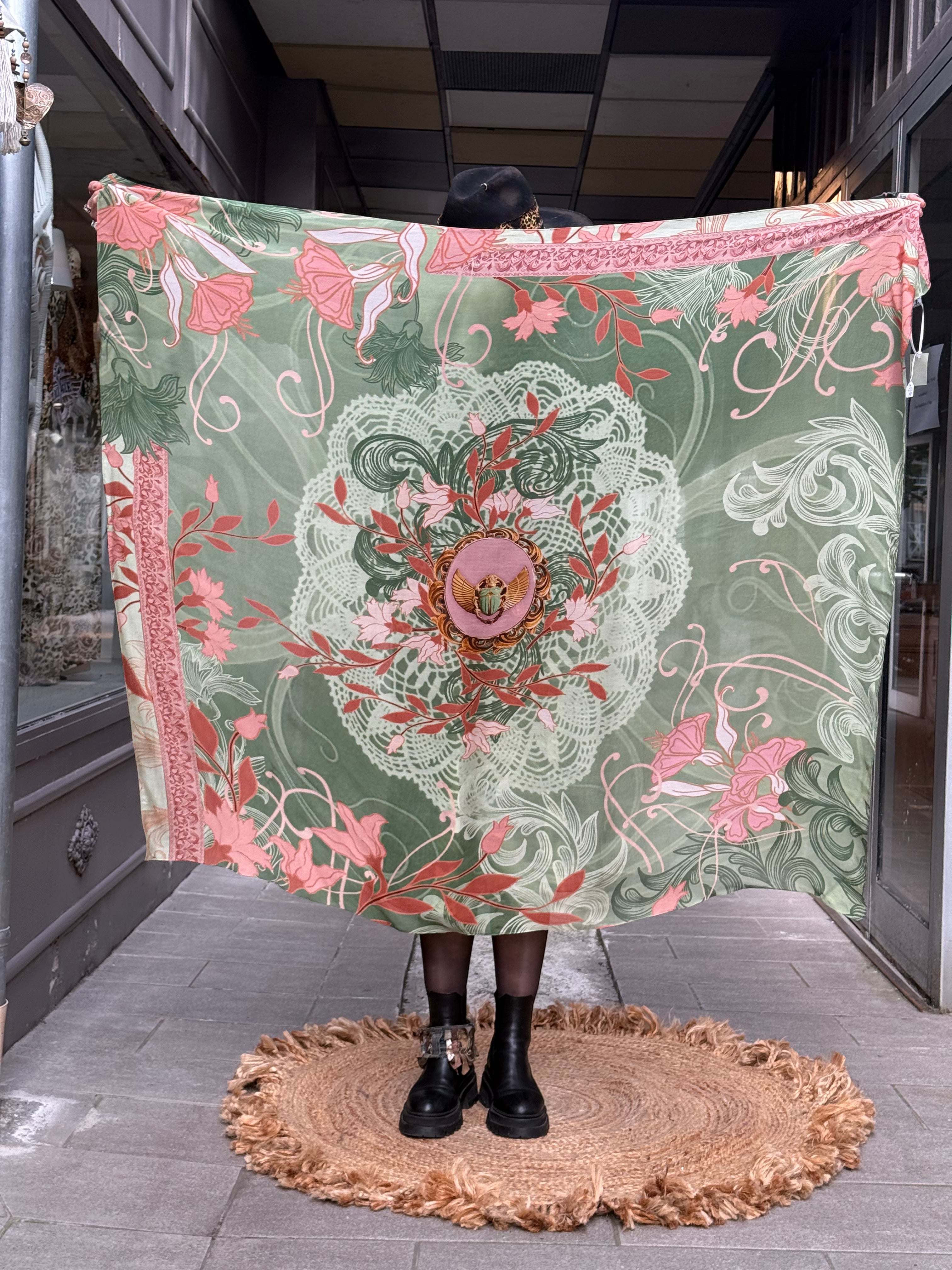 Grand Carré Modal Cléopatre Jade Brokante