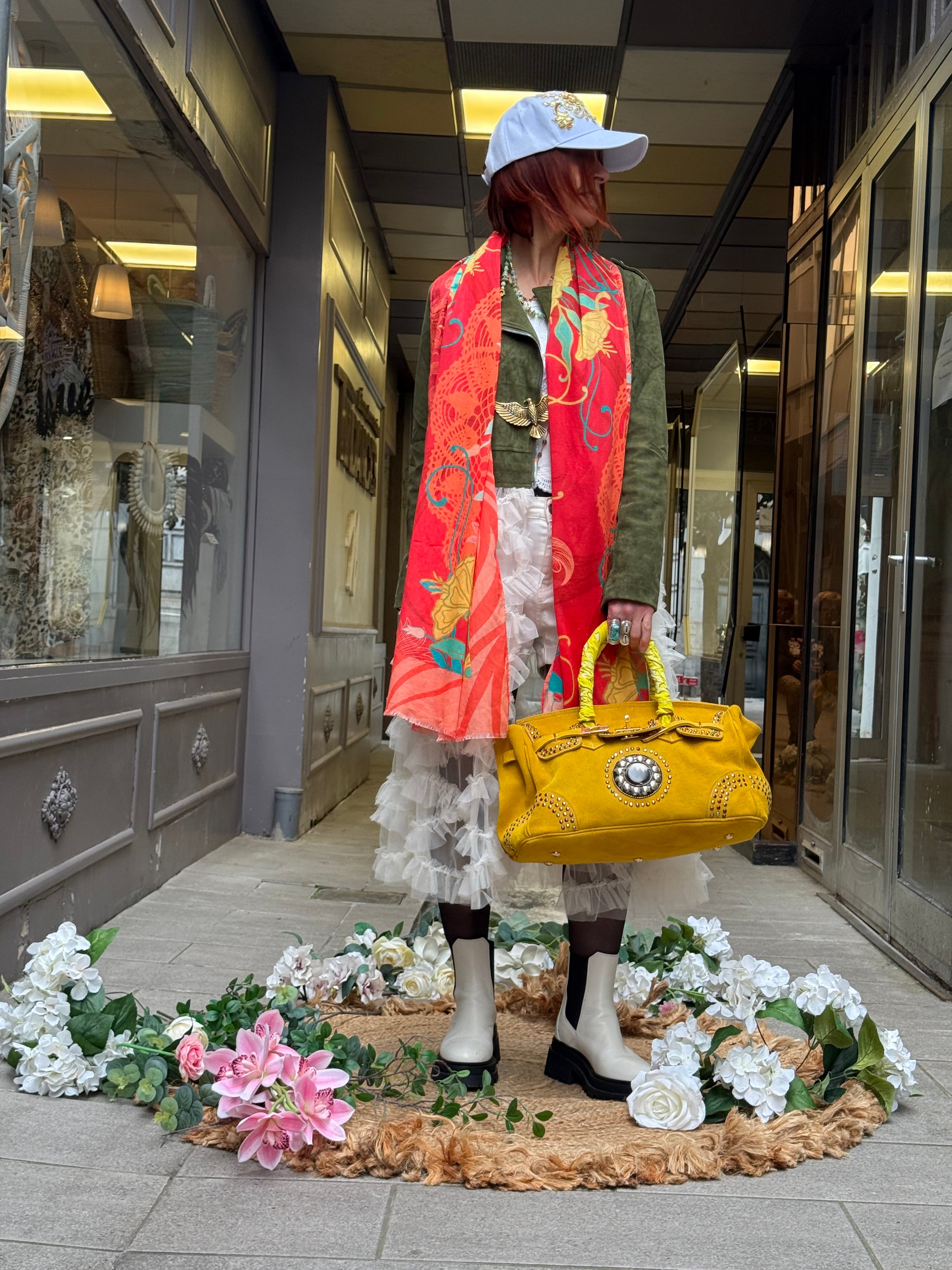 Grand Carré Modal Cléopatre Rubis Brokante