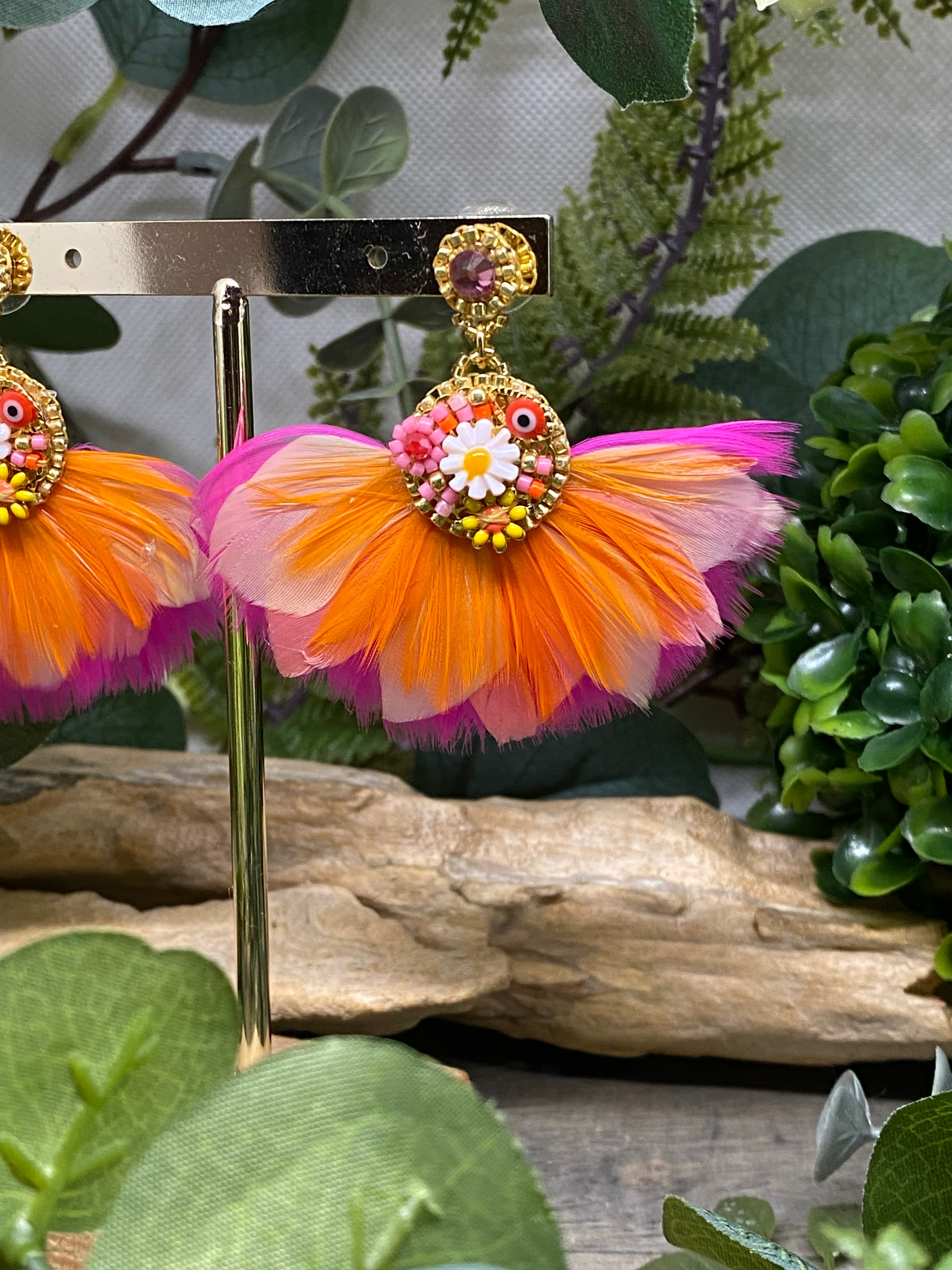 Boucles d’oreilles plumes Hypnochic