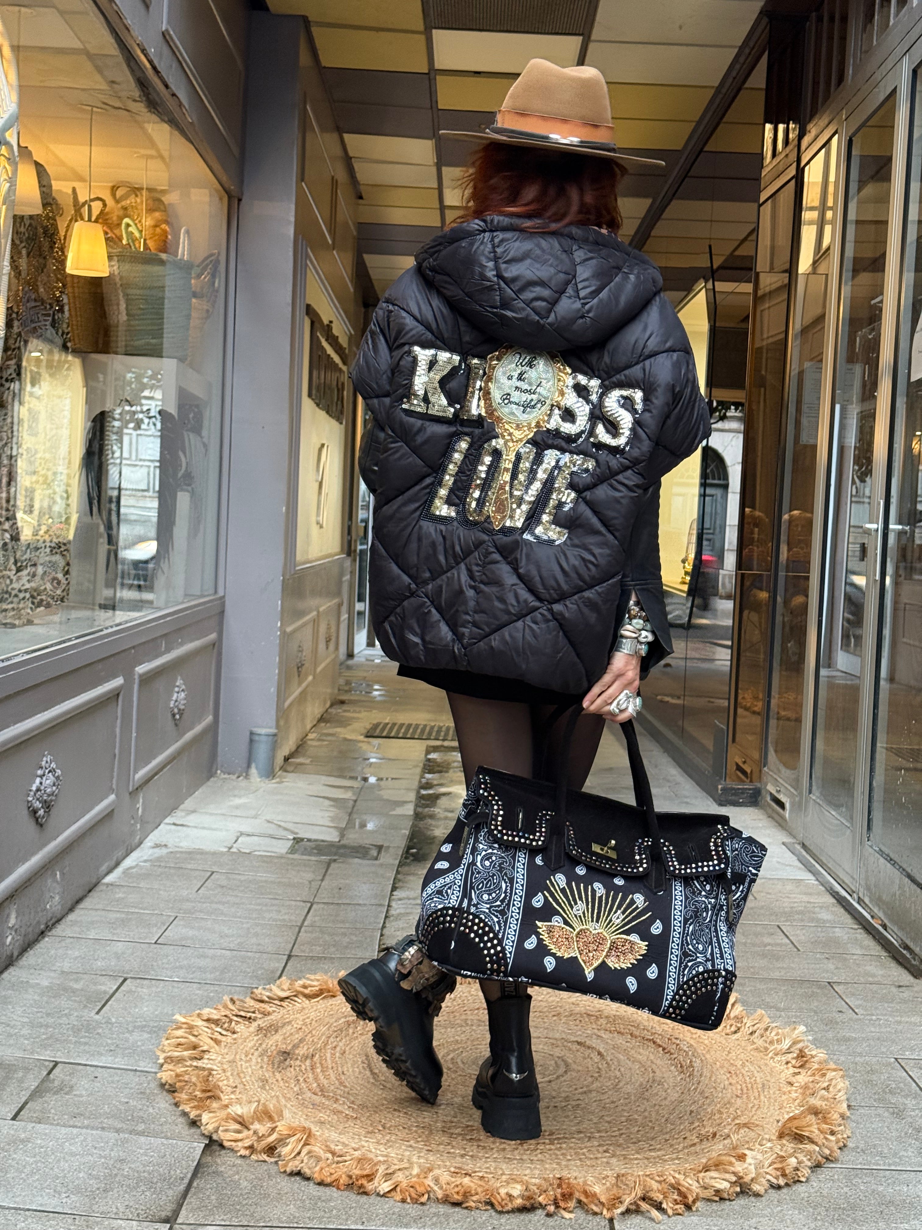 Doudoune Poncho Poupée de Soie