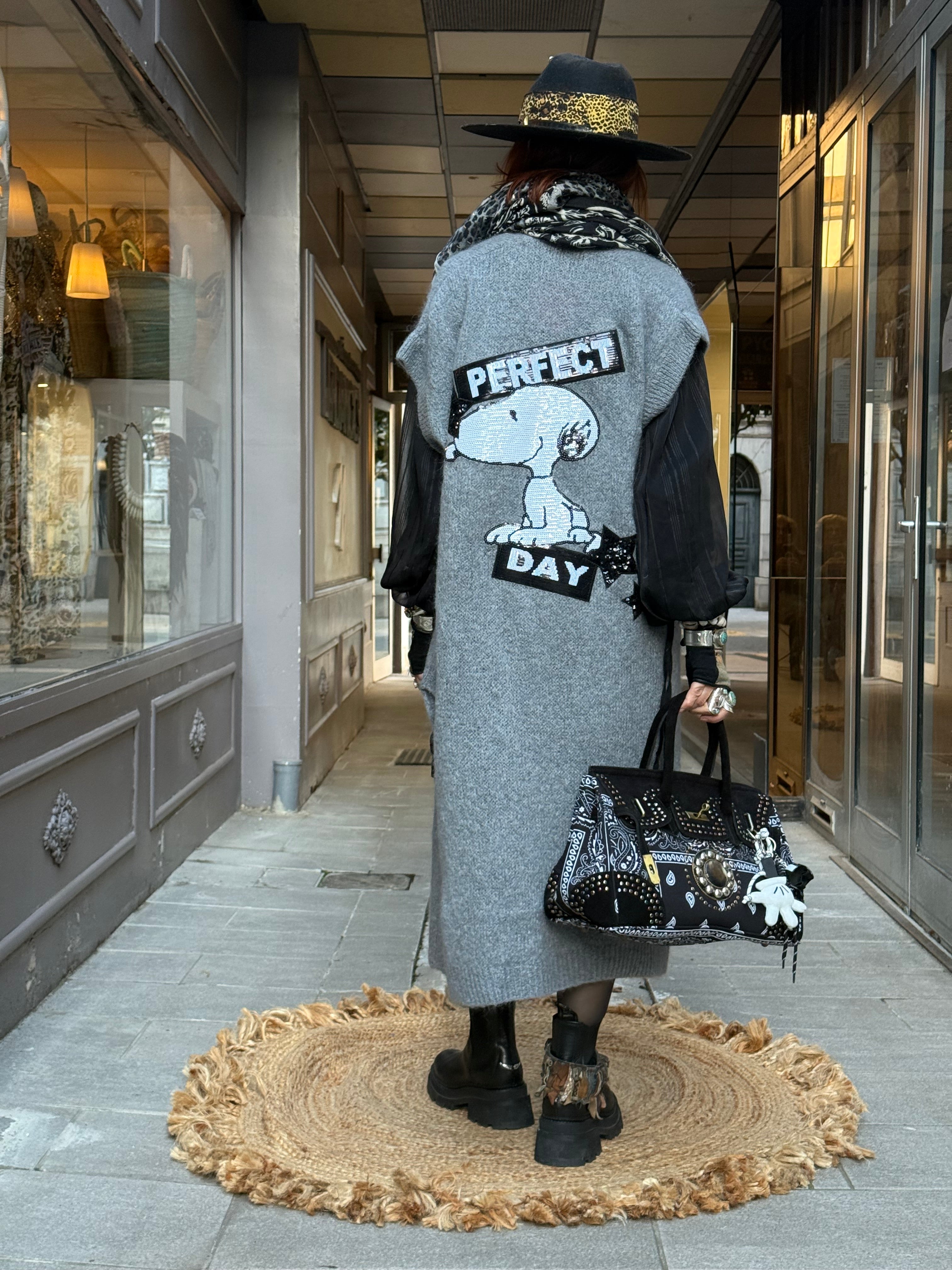 Gilet long sans manche Poupée de Soie