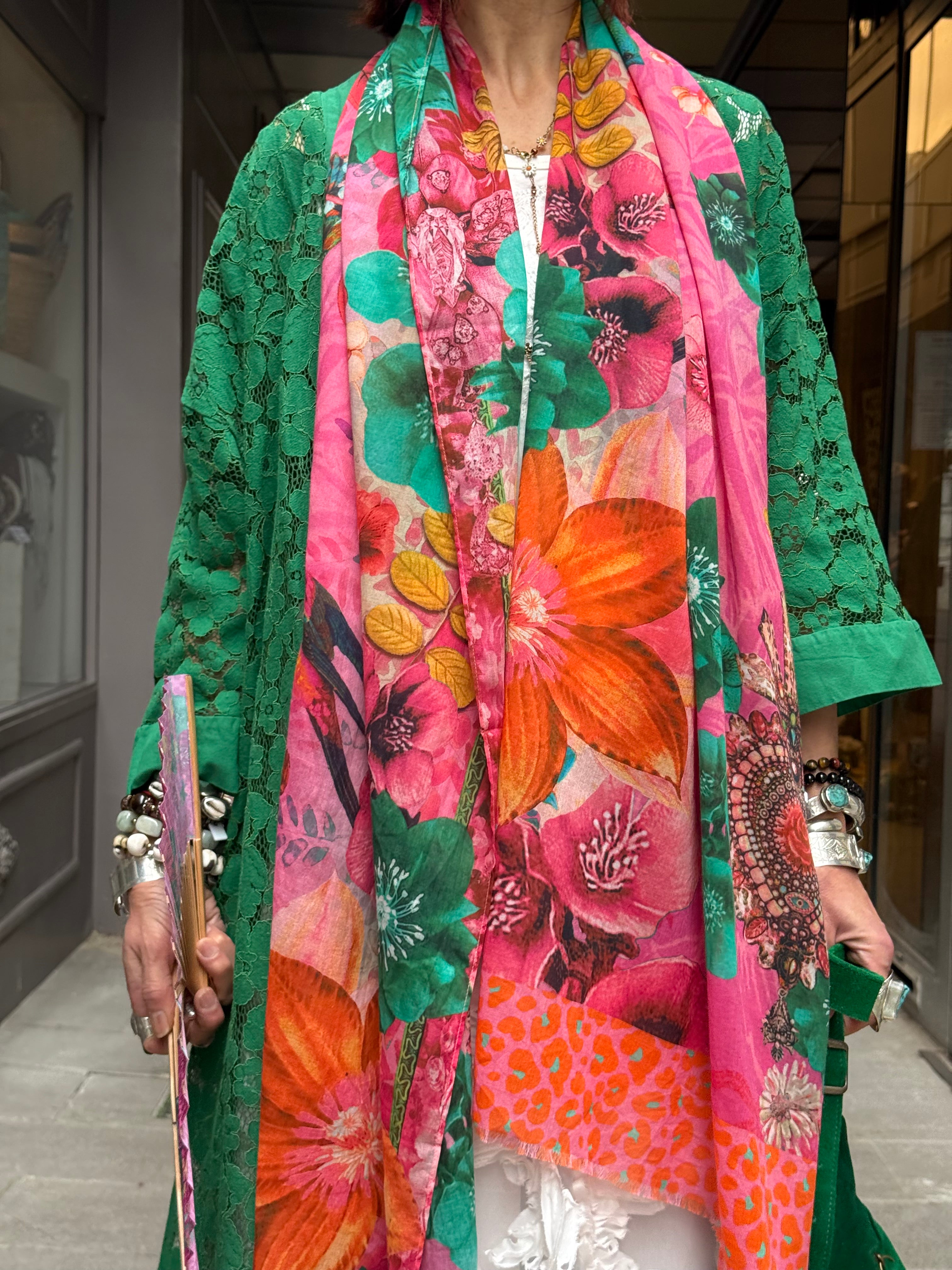 Grand Carré Modal Amulette Rose Brokante