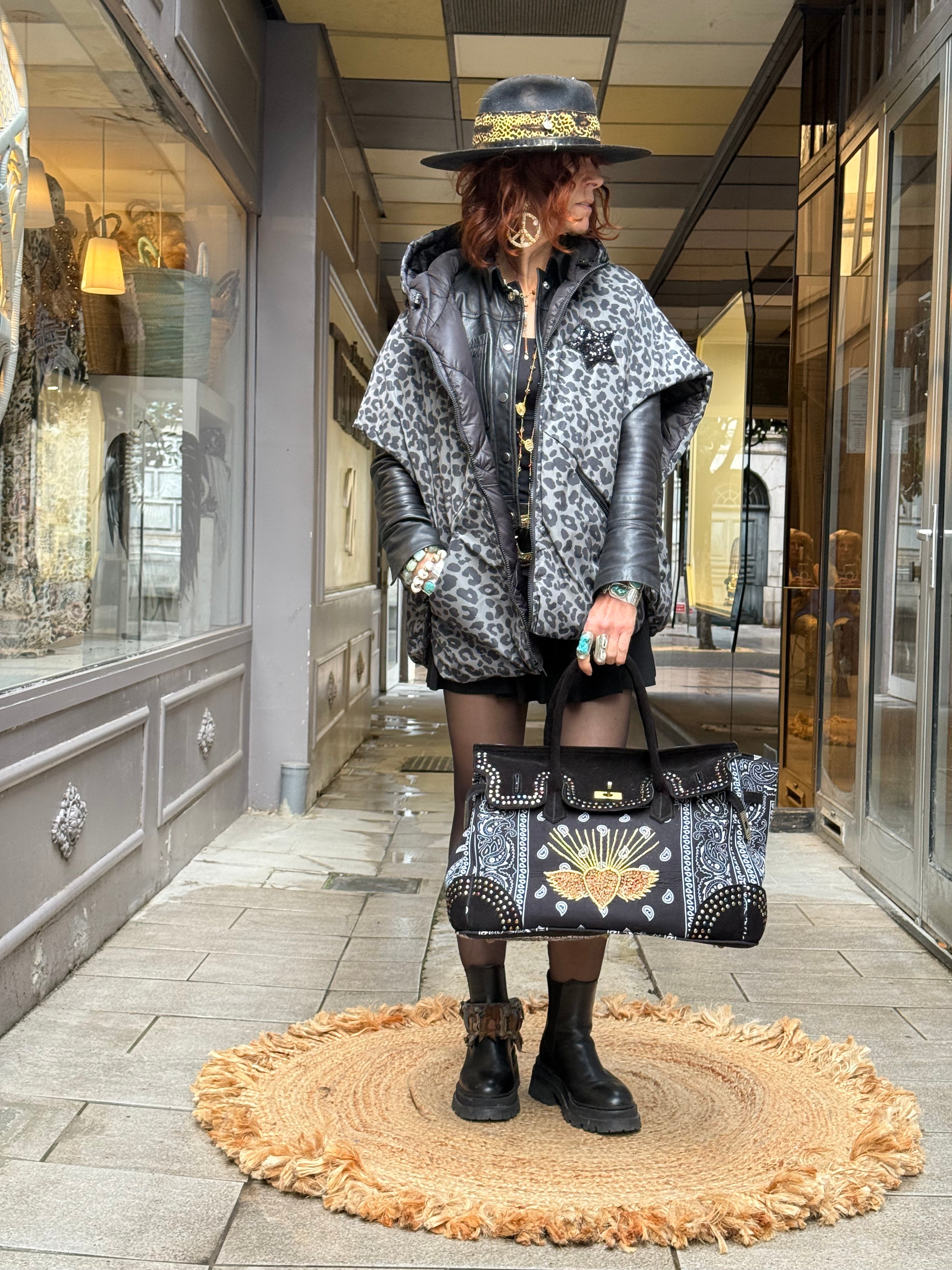 Doudoune Poncho Poupée de Soie