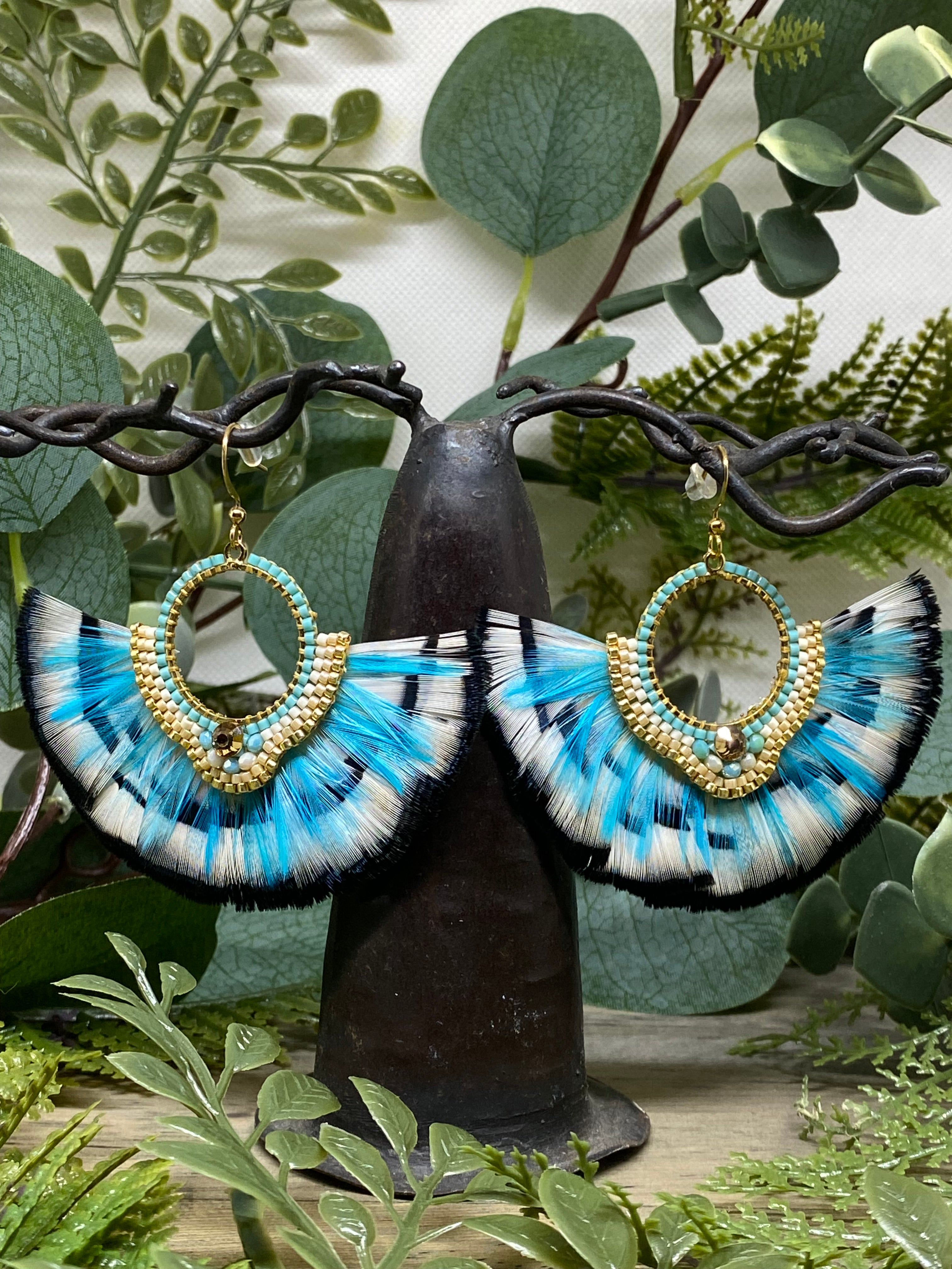 Hypnochic feather earrings