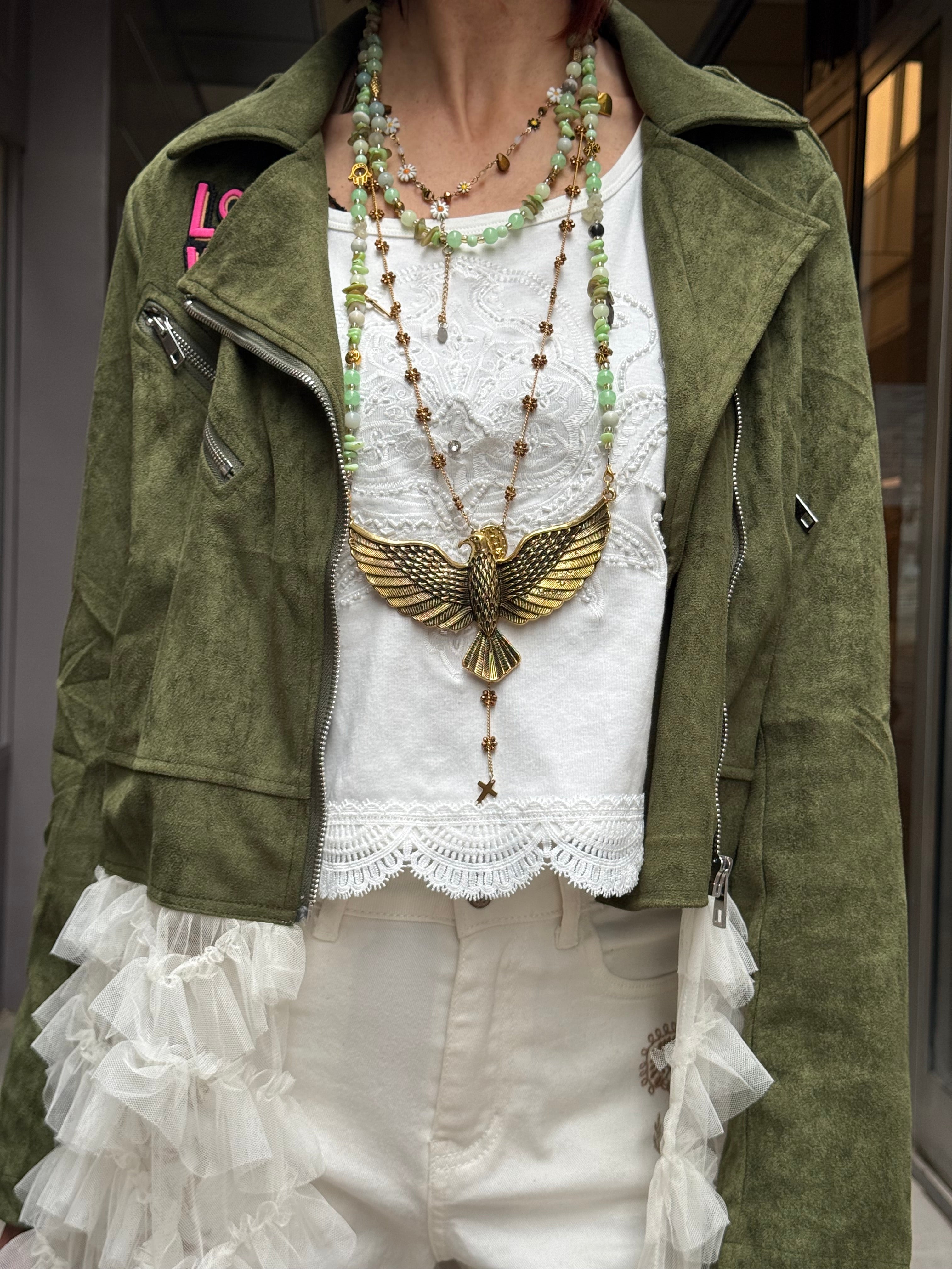 Blouson Perfecto Tulle Poupée de Soie