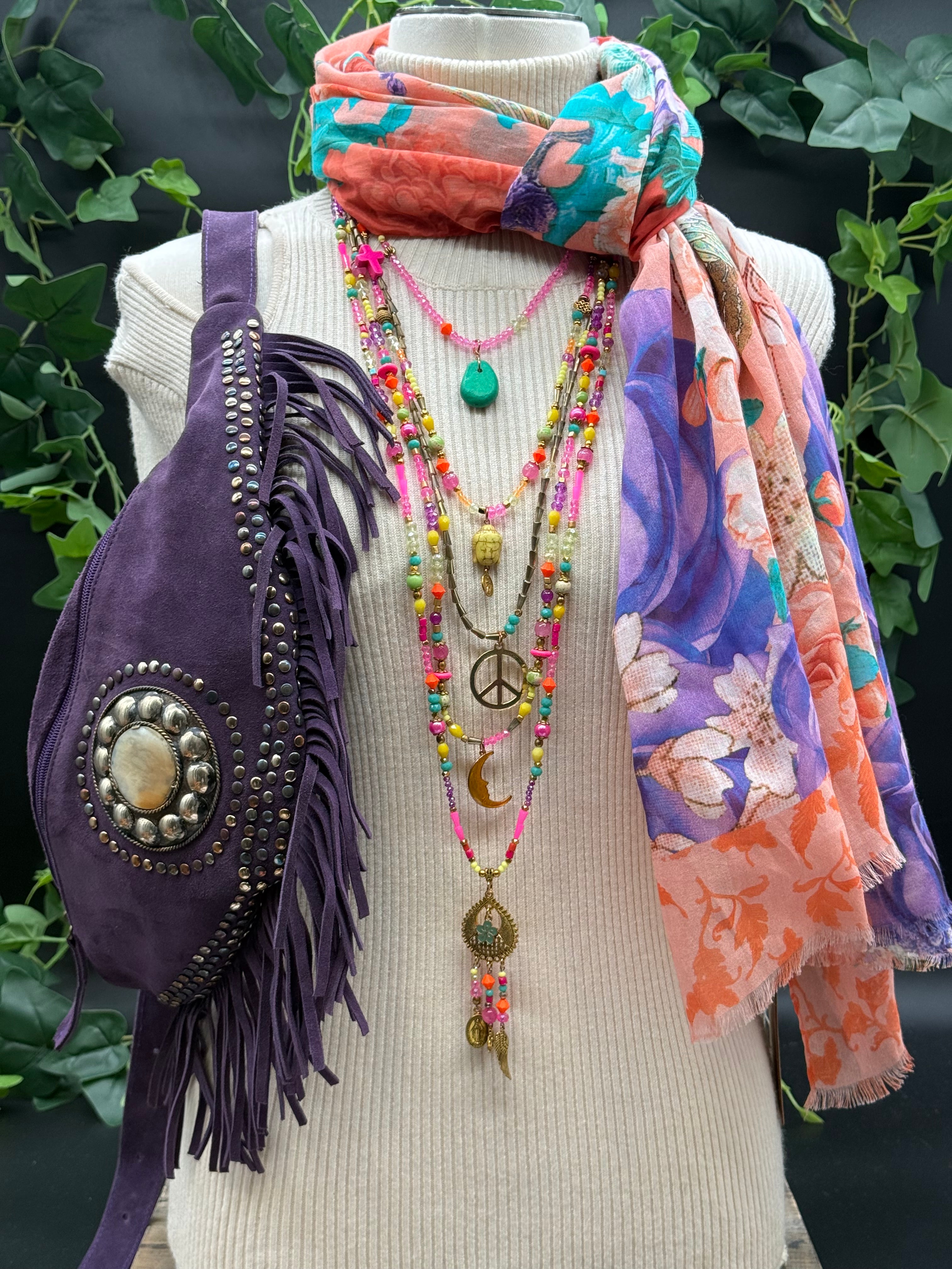 Grand Foulard Coton Fuji Quartz Brokante