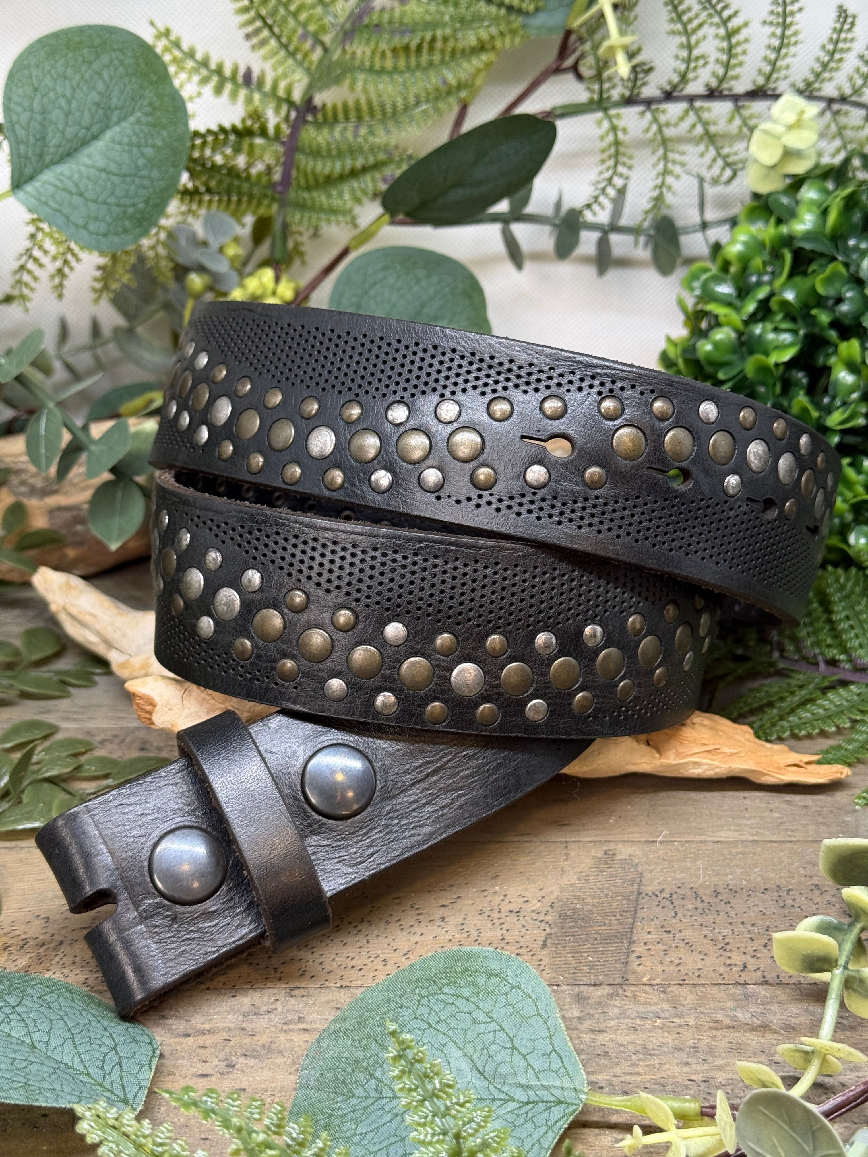 Ceinture Cuir Rivets Yolète