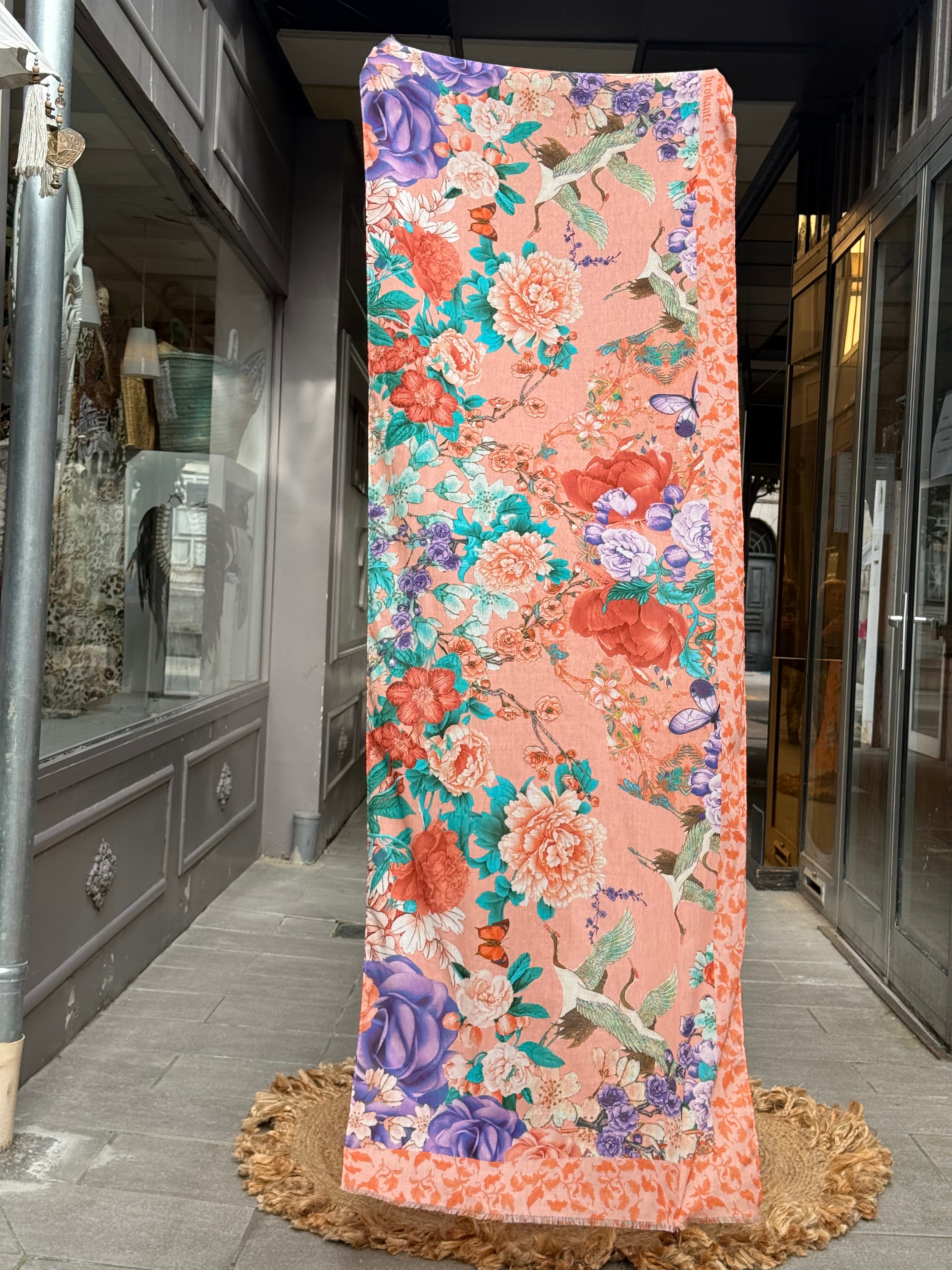 Grand Foulard Coton Fuji Quartz Brokante