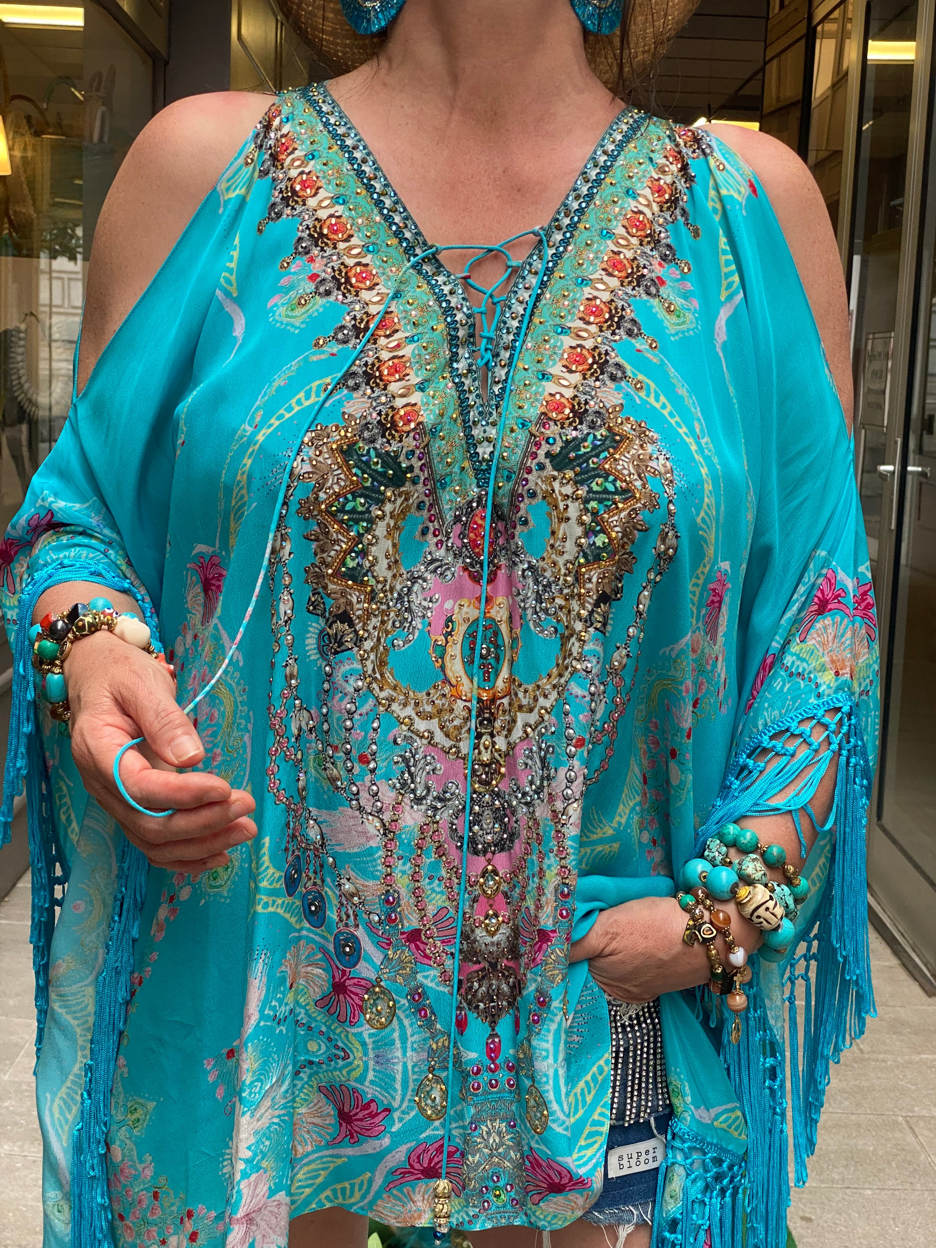 Top Kaftan Franges Feel the Sky Czarina