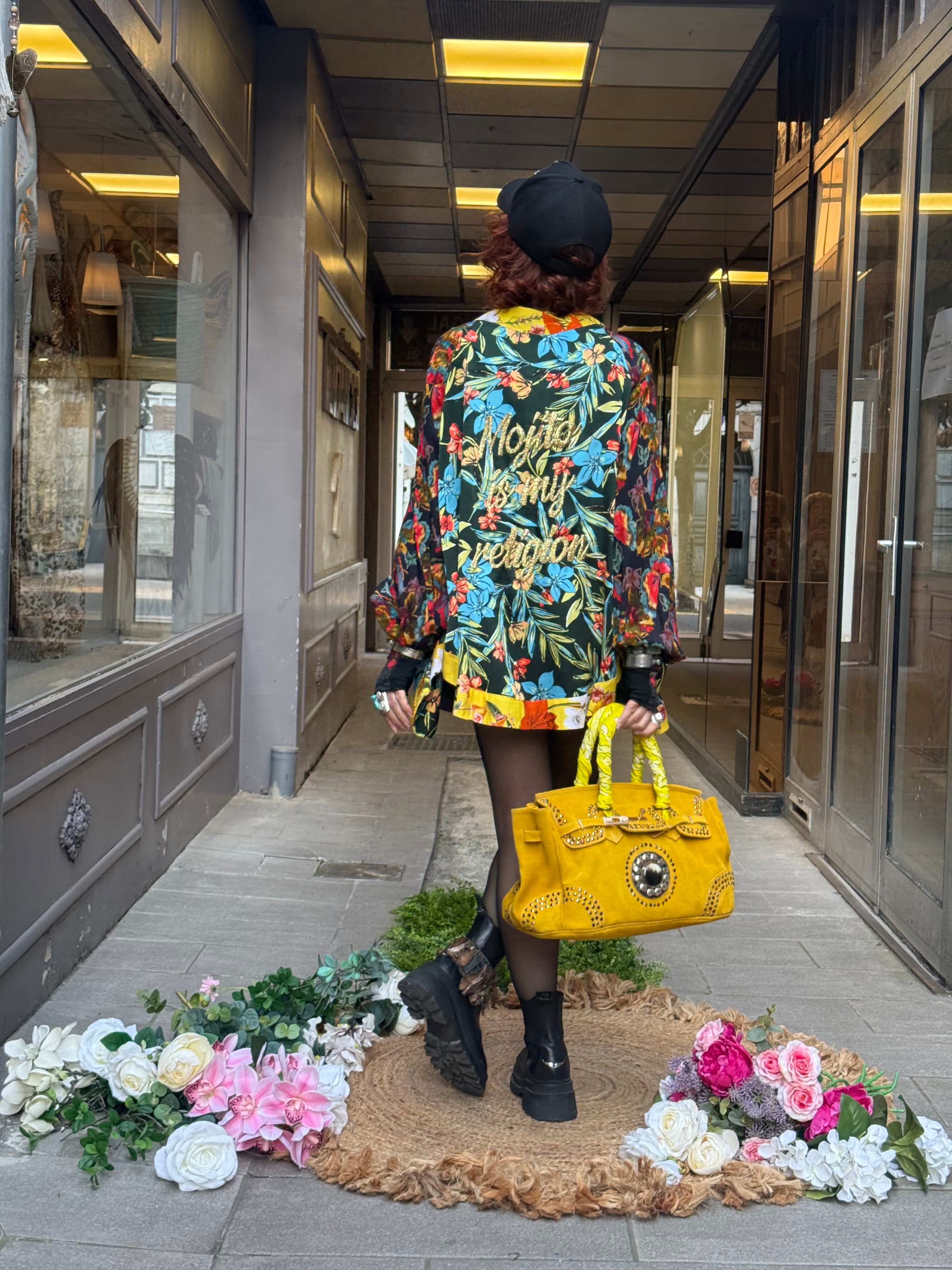 Kimono court Fleur de Pirate