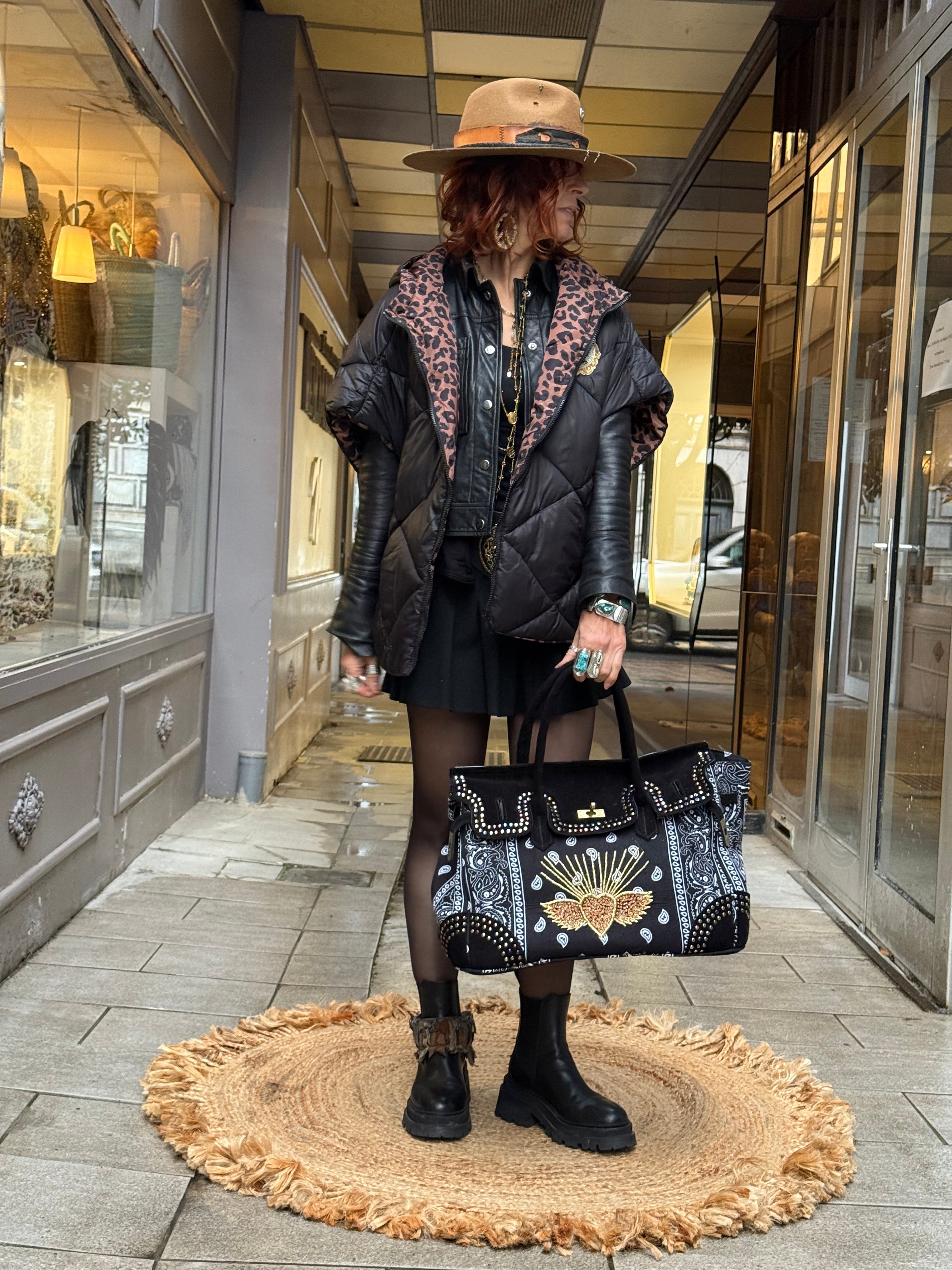 Doudoune Poncho Poupée de Soie